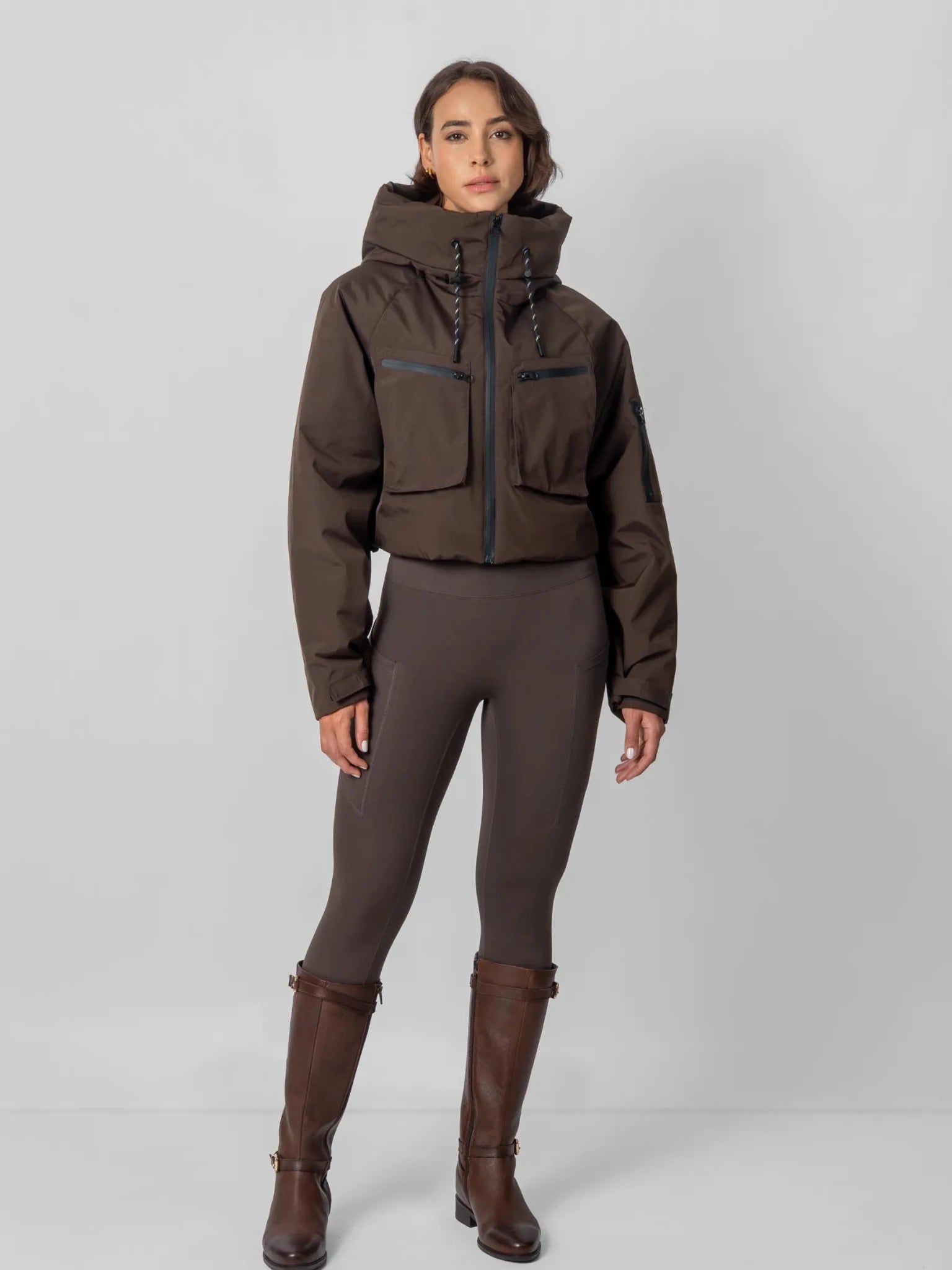 STM-TEX™ Elevated Padded Cropped Hooded Rain Jacket - PUFFITPK16
