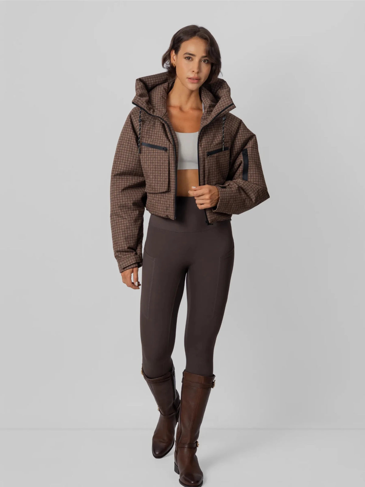 STM-TEX™ Elevated Padded Cropped Hooded Rain Jacket - PUFFITPK16