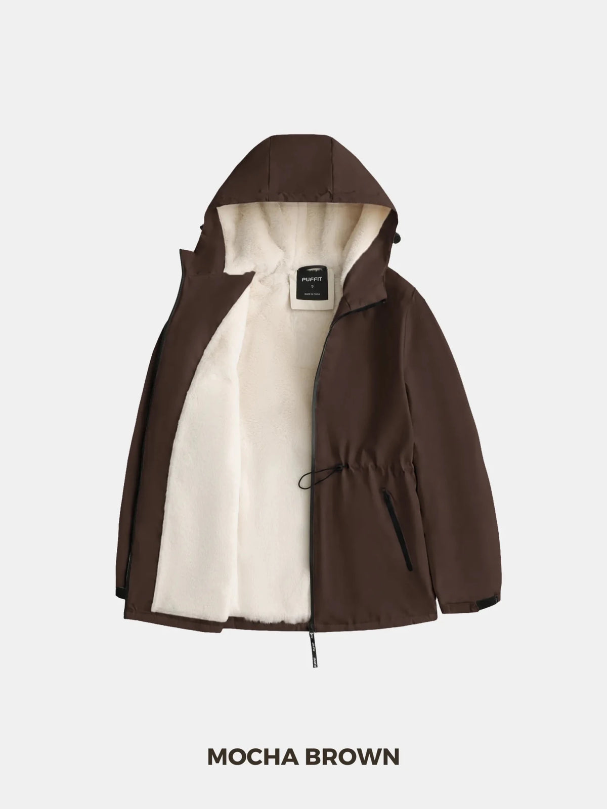 STM-TEX™ Faux Fur Lined Full Zip Rain Jacket - PUFFITPK07