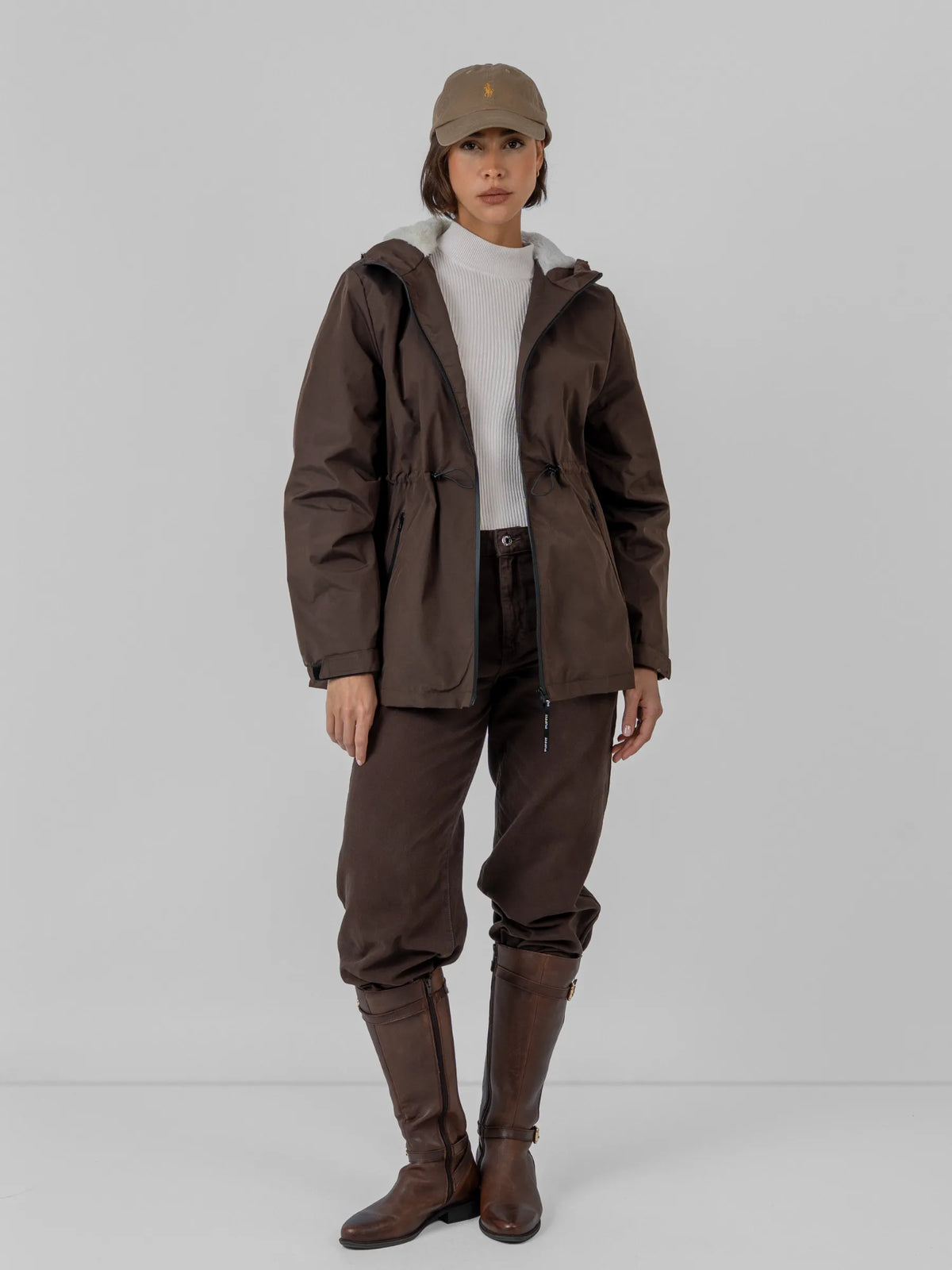 STM-TEX™ Faux Fur Lined Full Zip Rain Jacket - PUFFITPK07