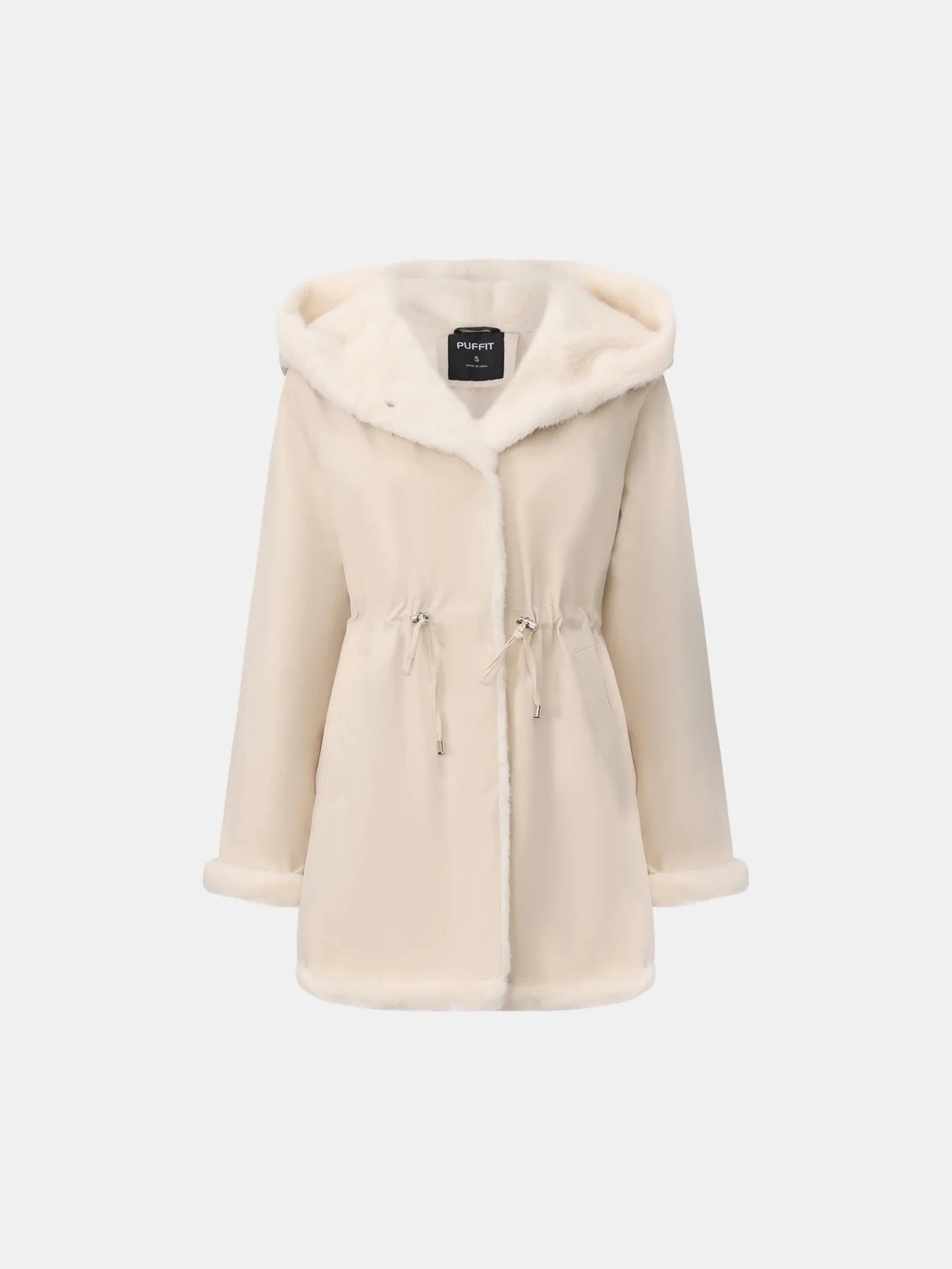 STM-TEX™ Faux Fur Lined Mid Length Rain Coat - PUFFIT