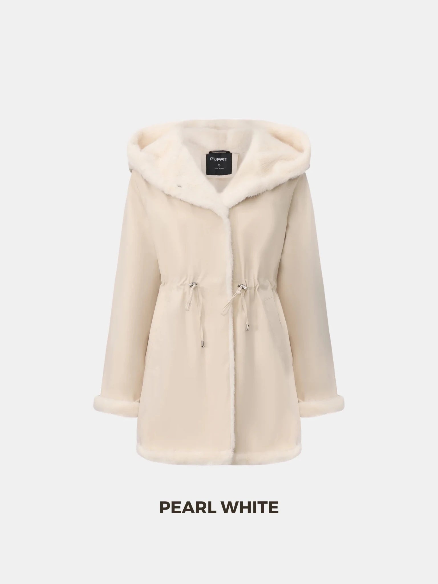 STM-TEX™ Faux Fur Lined Mid Length Rain Coat - PUFFIT