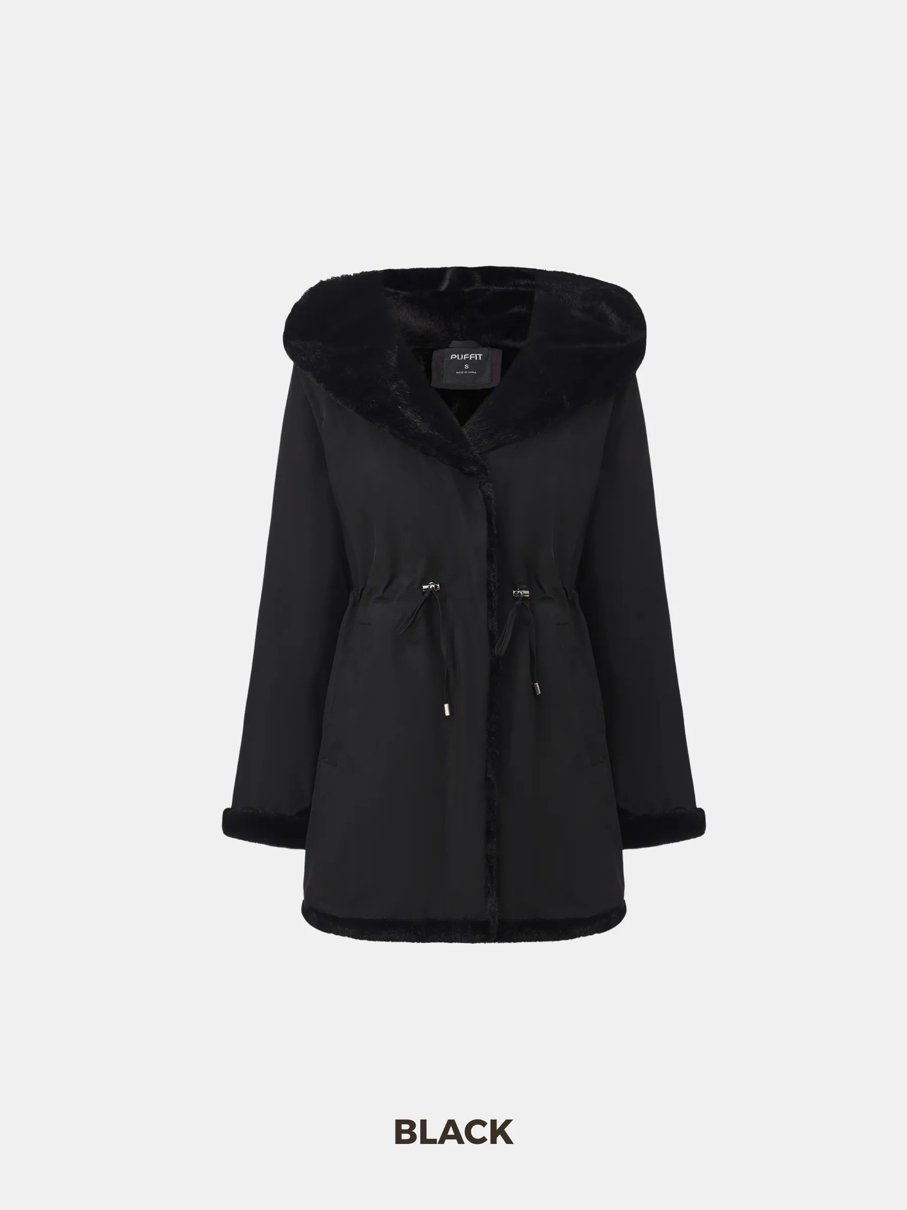 STM-TEX™ Faux Fur Lined Mid Length Rain Coat - PUFFIT