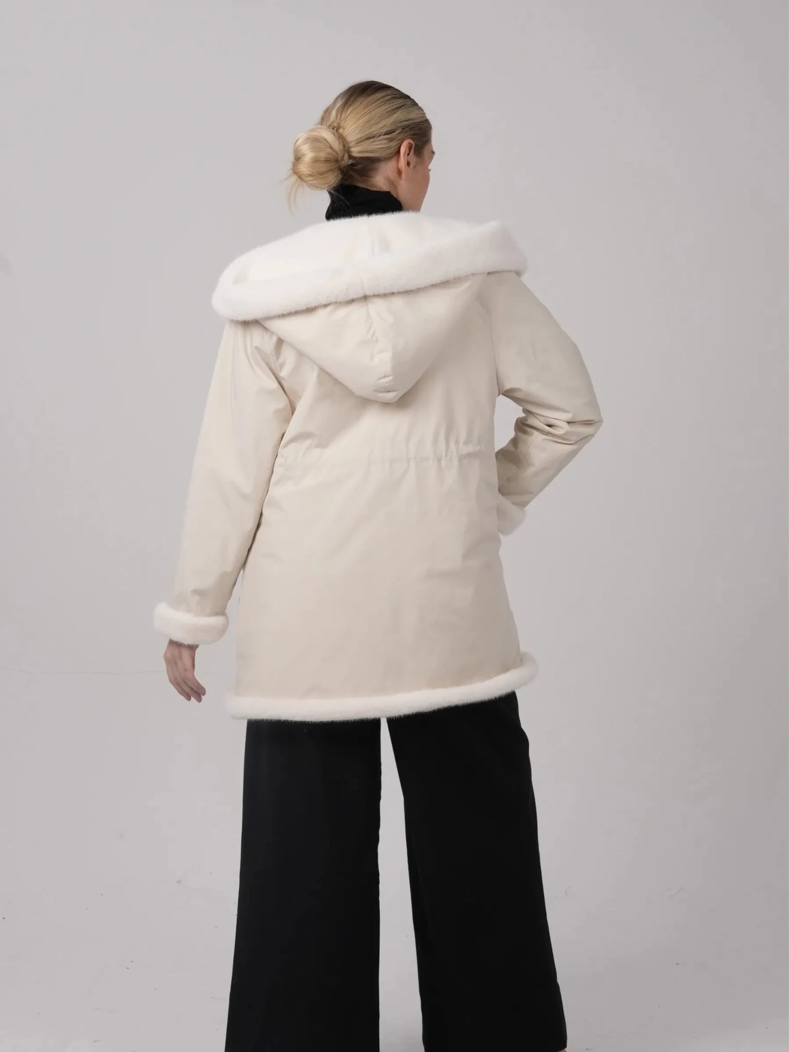 STM-TEX™ Faux Fur Lined Mid Length Rain Coat - PUFFIT