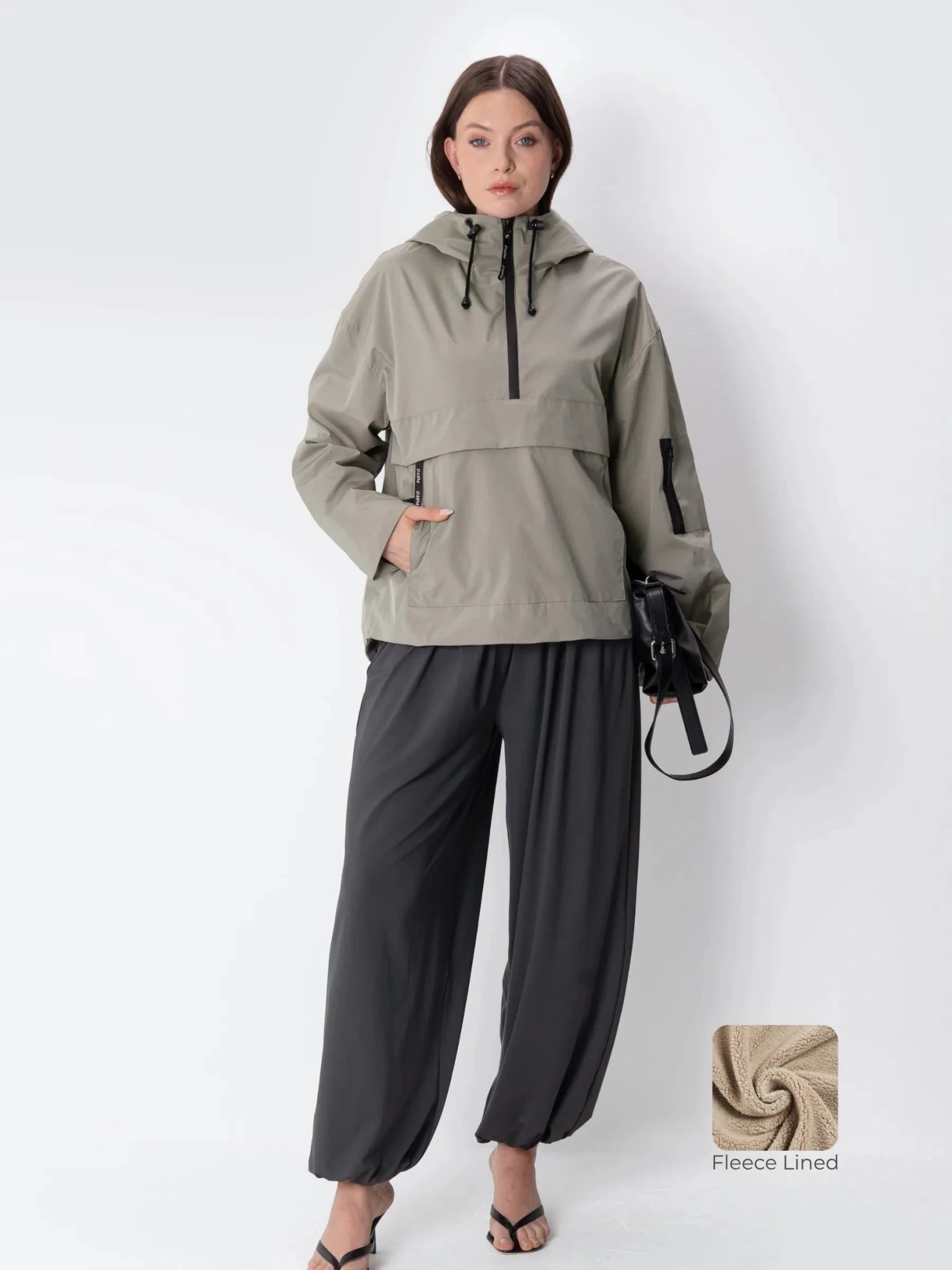 STM-TEX™ Fleece Lined Relaxed Fit Rain Hoodie - PUFFIT