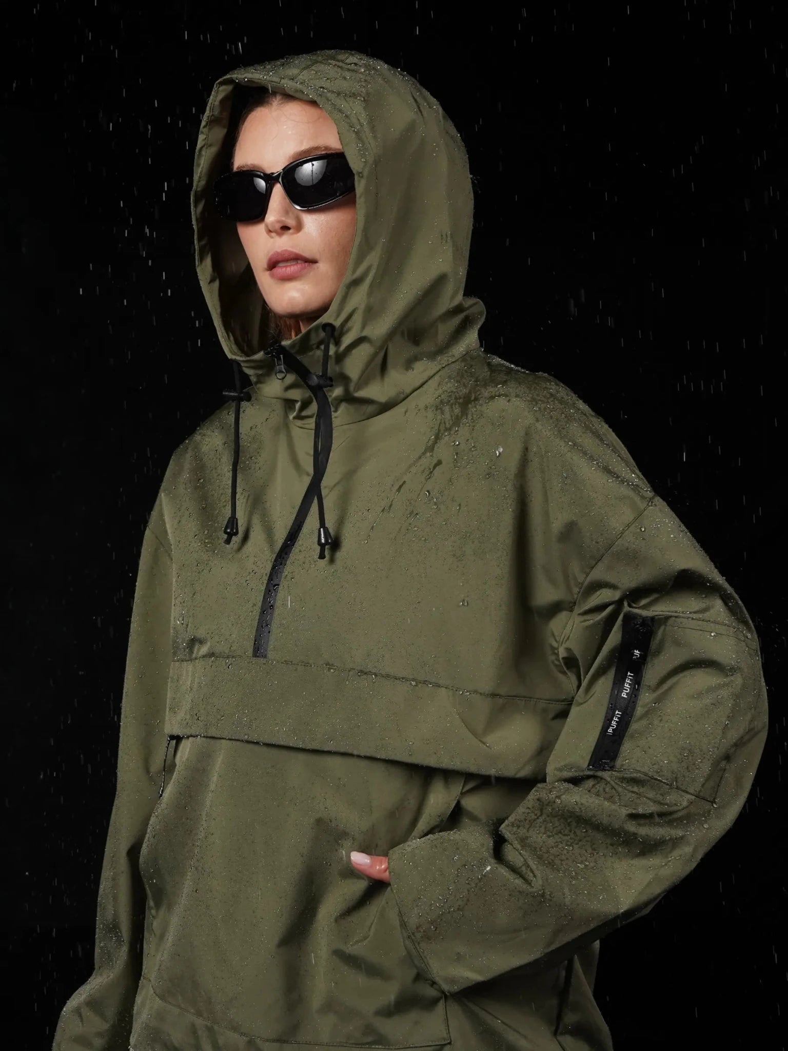 STM-TEX™ Fleece Lined Relaxed Fit Rain Hoodie - PUFFIT