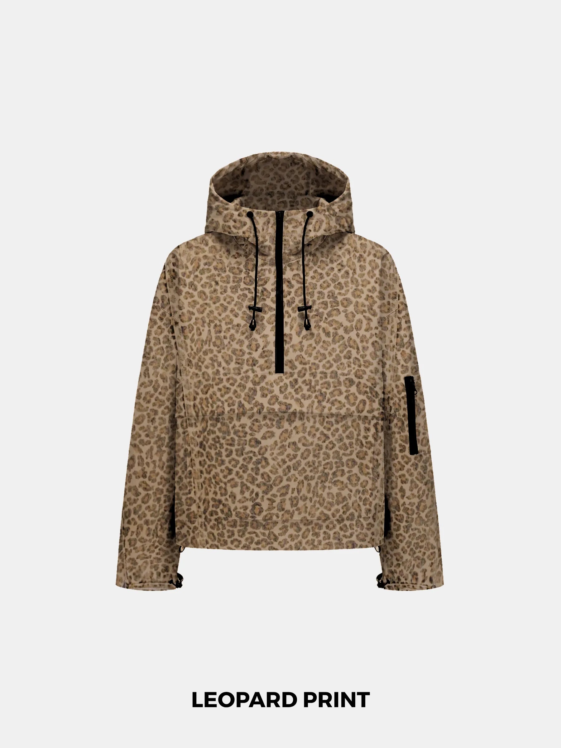 STM-TEX™ Leopard Relaxed Fit Rain Hoodie - PUFFIT