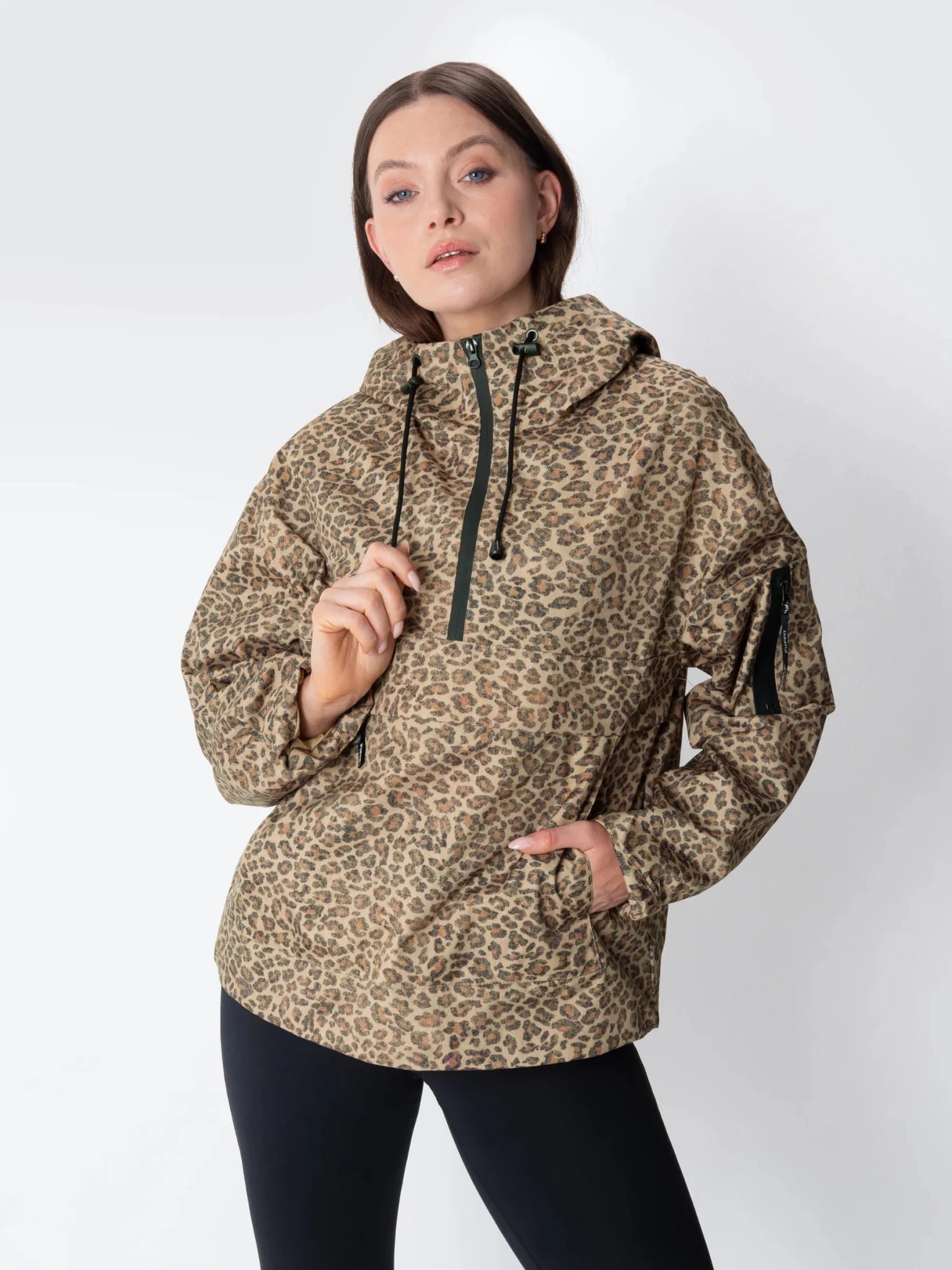 STM-TEX™ Leopard Relaxed Fit Rain Hoodie - PUFFIT
