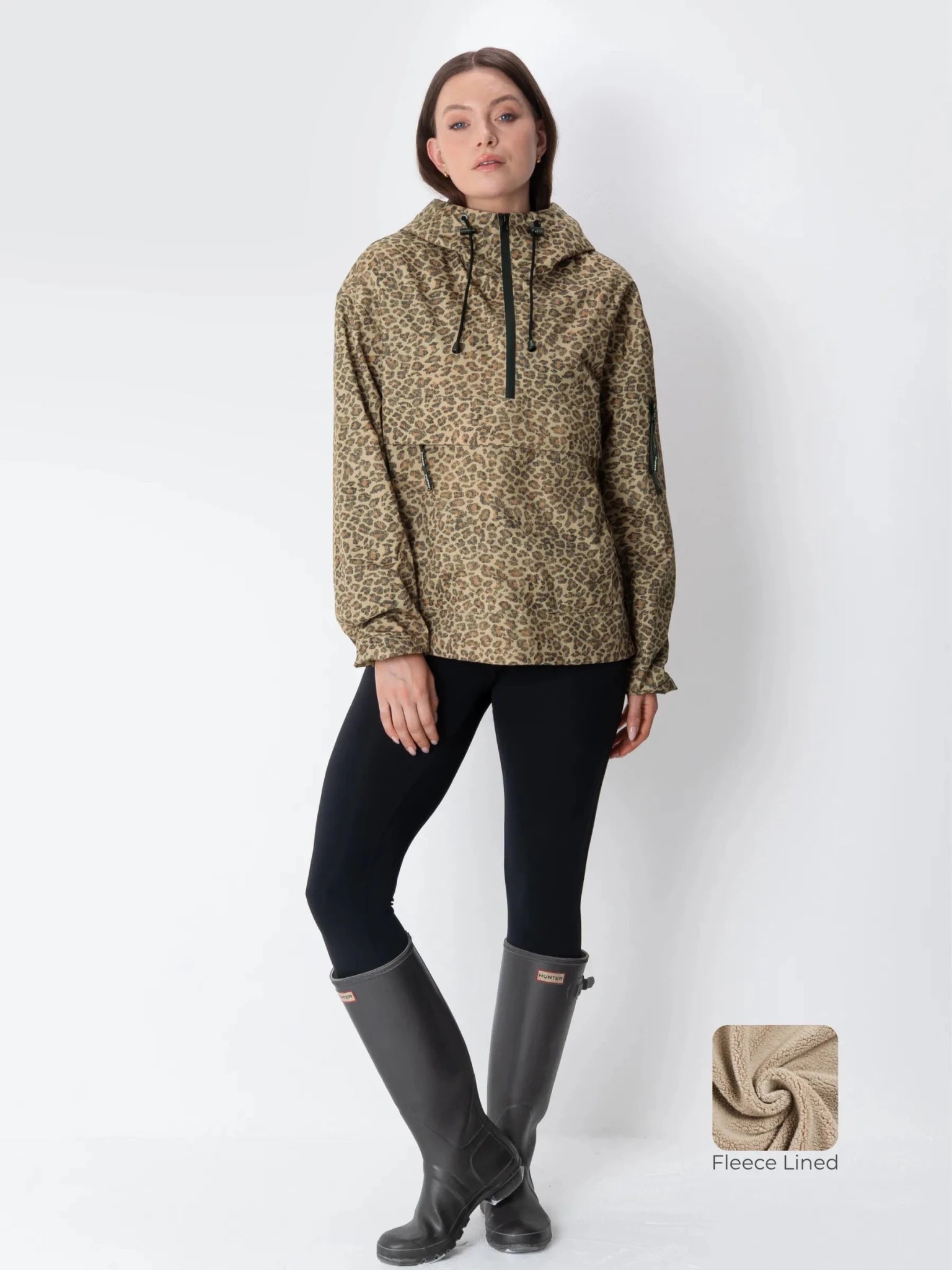 STM-TEX™ Leopard Relaxed Fit Rain Hoodie - PUFFIT