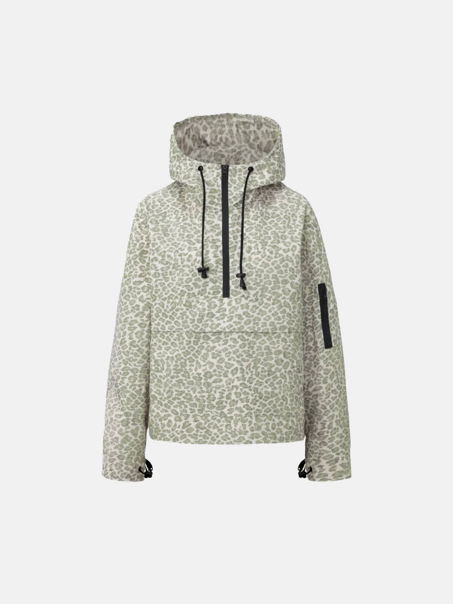 STM-TEX™ Olive Leopard Relaxed Fit Rain Hoodie - PUFFIT