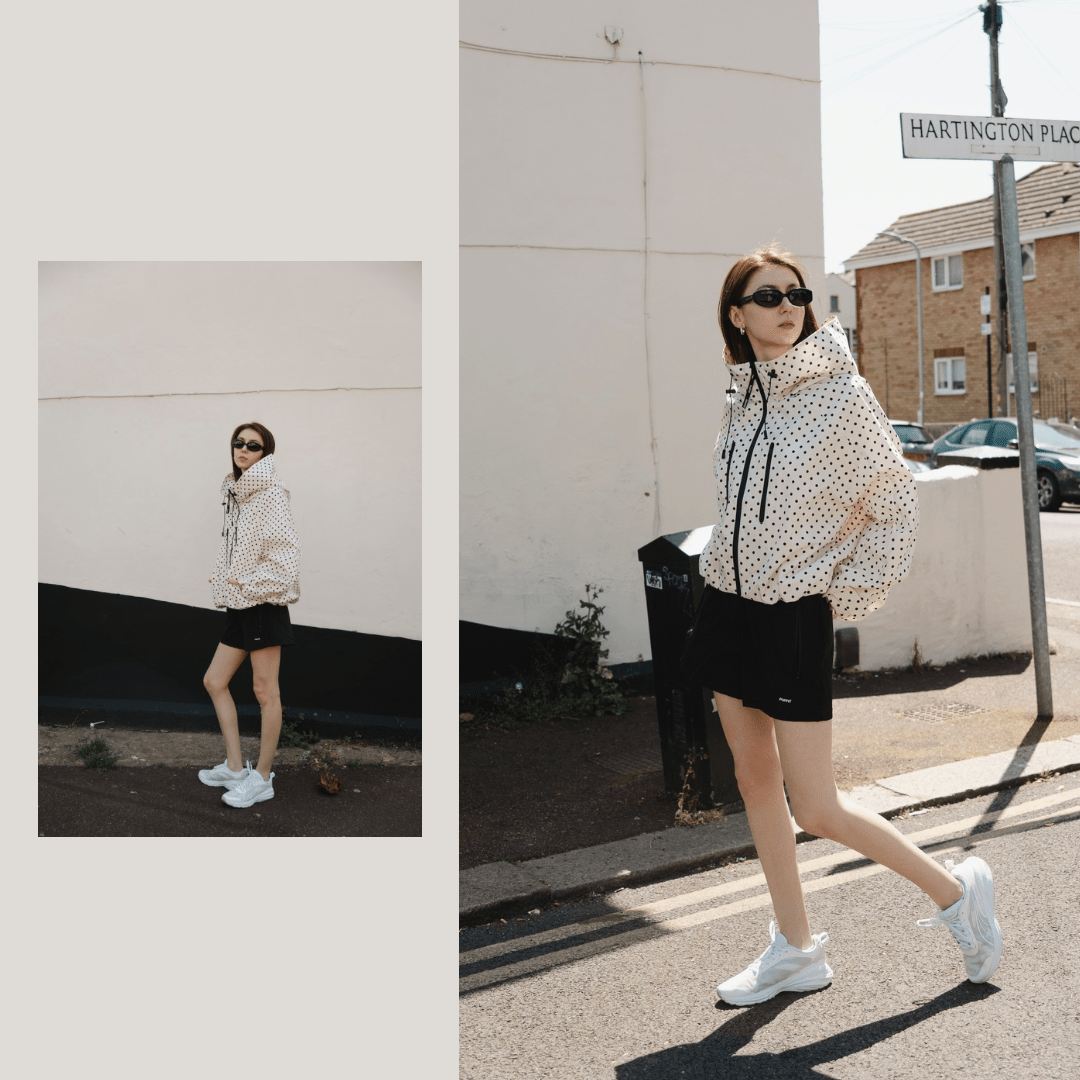 STM-TEX™ One Size Dot Short Oversized Rain Jacket - PUFFIT
