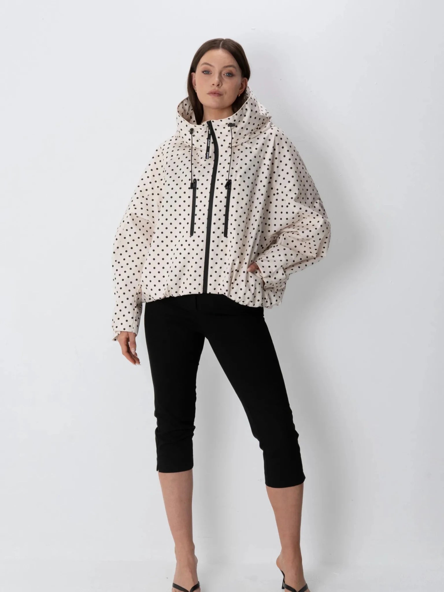 STM-TEX™ One Size Dot Short Oversized Rain Jacket - PUFFIT
