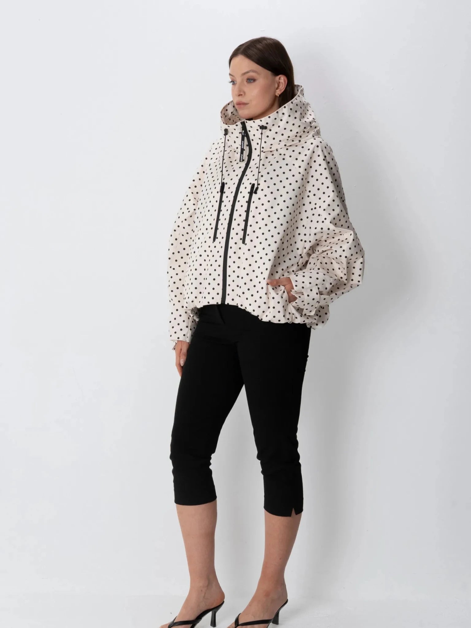 STM-TEX™ One Size Dot Short Oversized Rain Jacket - PUFFIT