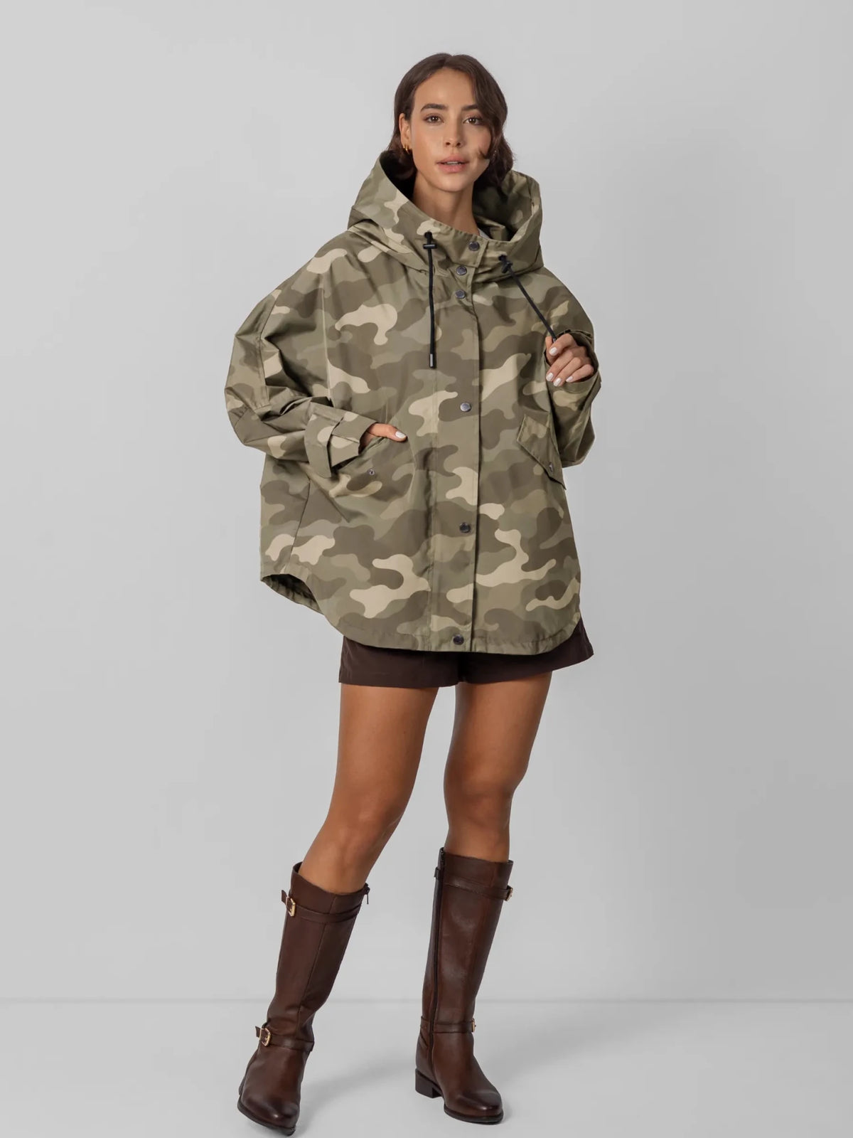 STM-TEX™ One Size Mid Length Oversized Rain Jacket - PUFFITPK26