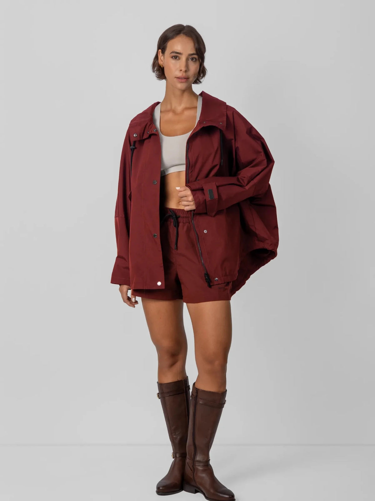 STM-TEX™ One Size Mid Length Oversized Rain Jacket - PUFFITPK26