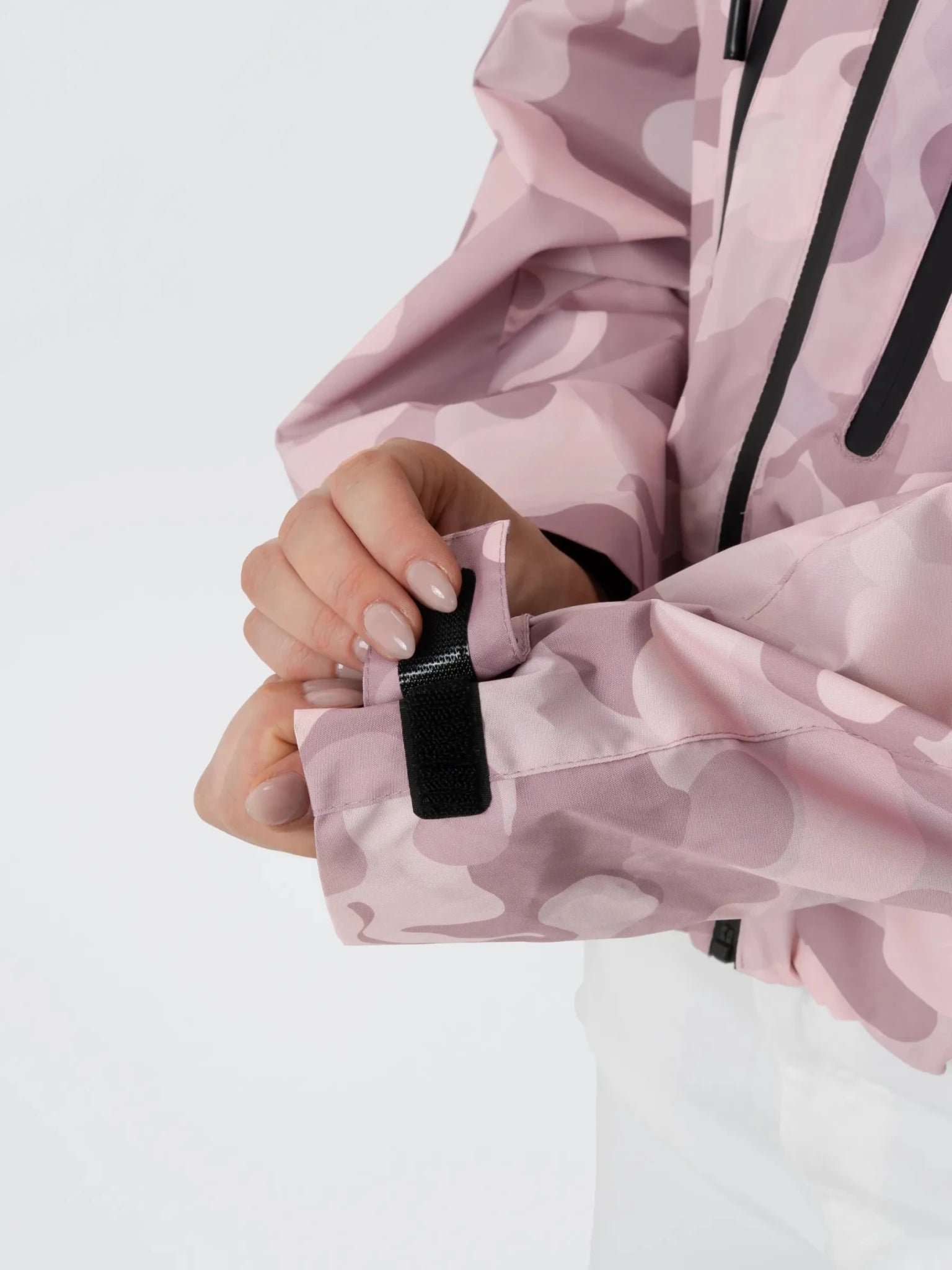 STM-TEX™ One Size Pink Camo Short Oversized Rain Jacket - PUFFIT