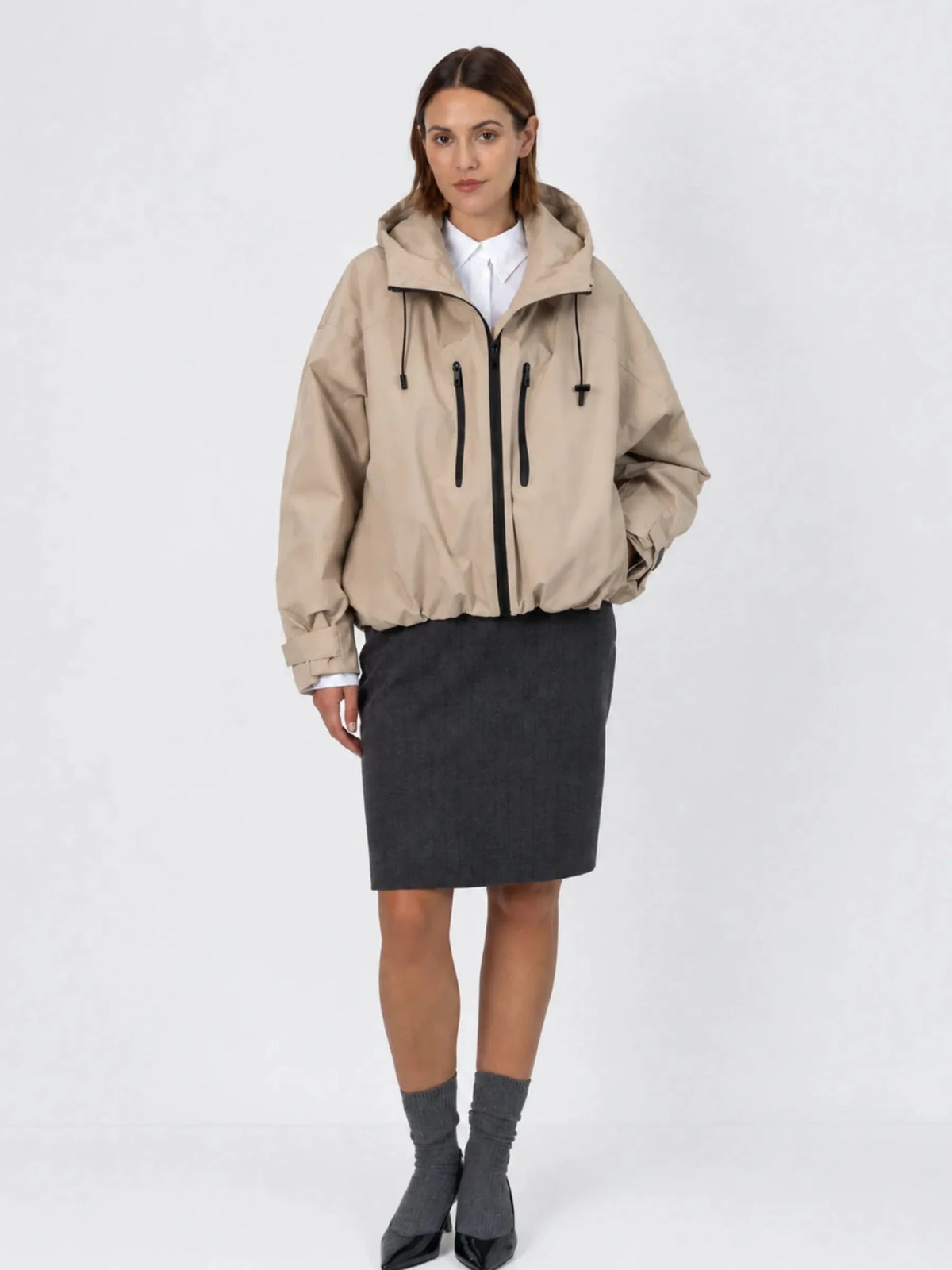 STM-TEX™ One Size Short Oversized Rain Jacket - PUFFITPK17