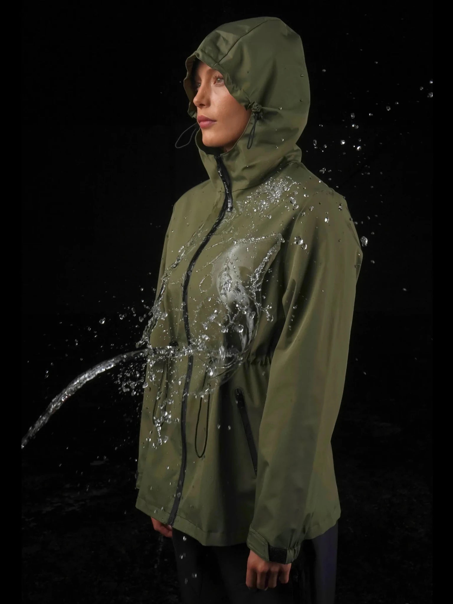 STM-TEX™ Premium Leopard Full Zip Rain Coat - PUFFIT