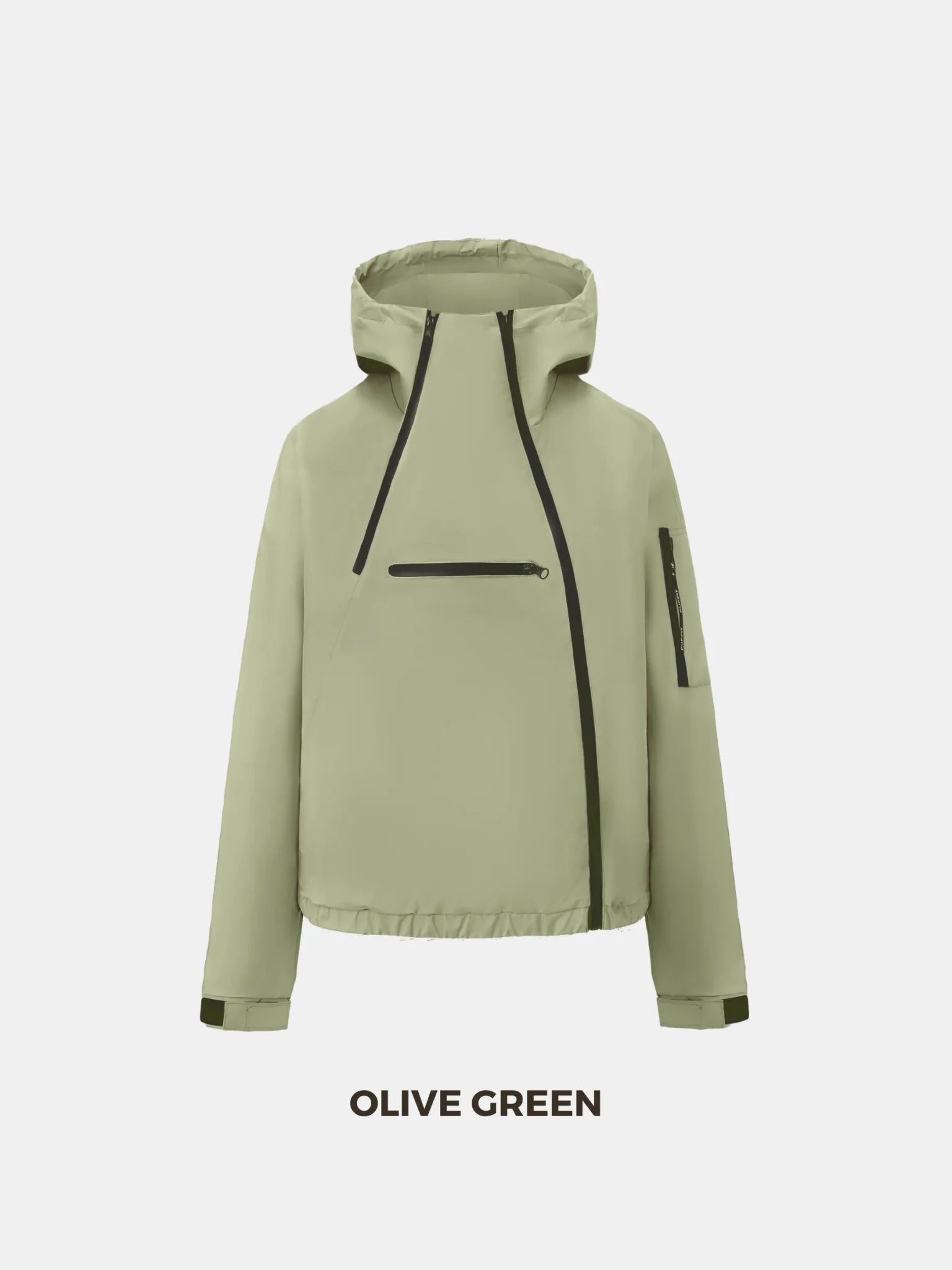 STM-TEX™ Short Asymmetric Zip Rain Hoodie - PUFFIT