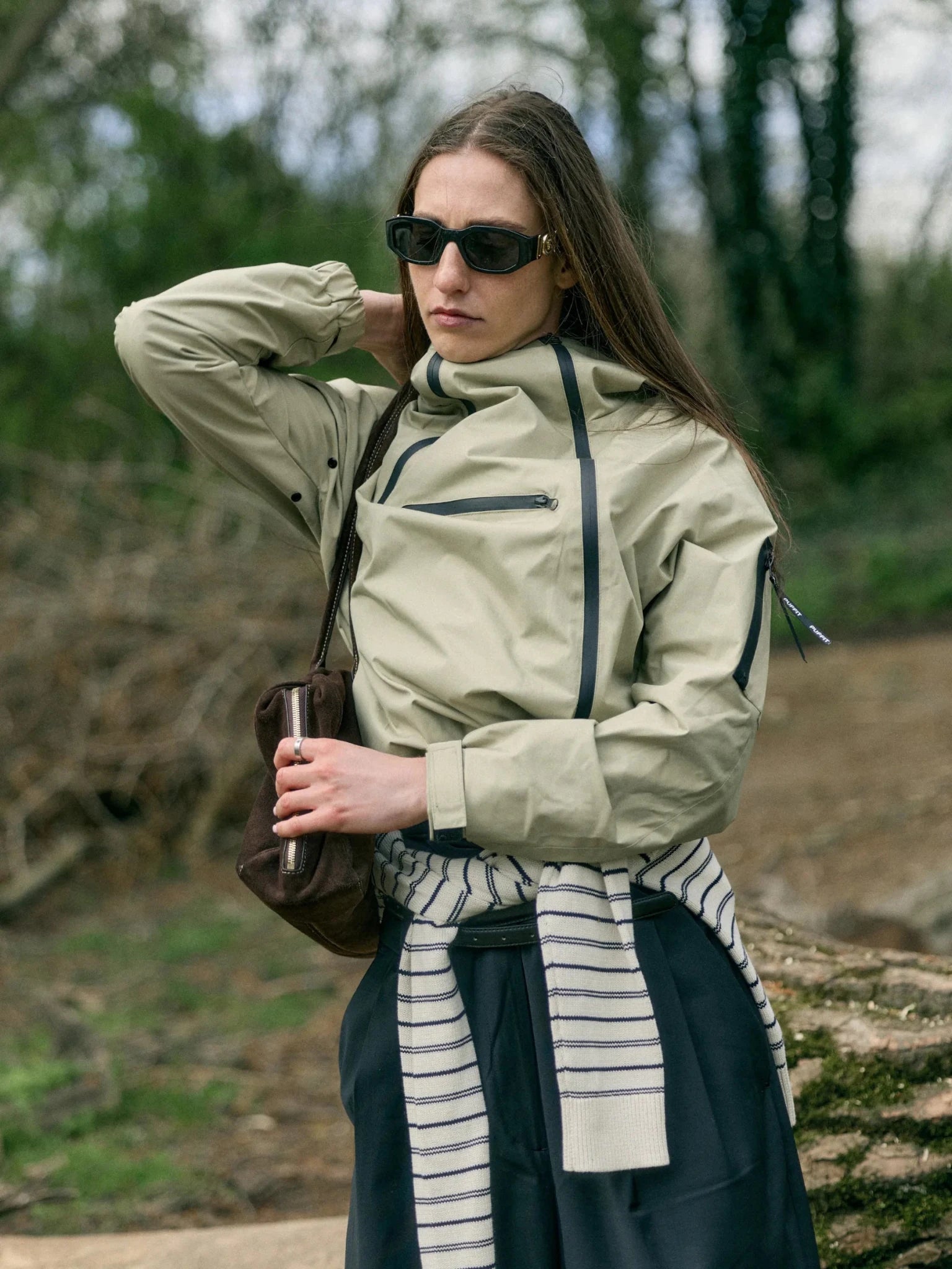 STM-TEX™ Short Asymmetric Zip Rain Hoodie - PUFFIT