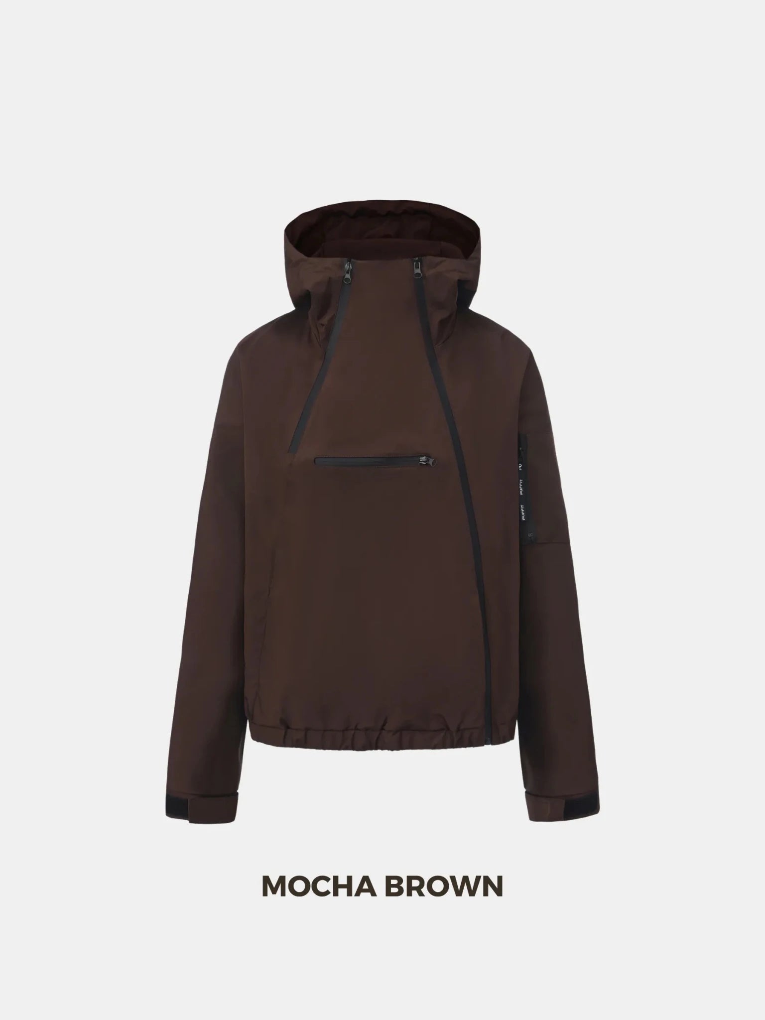 STM-TEX™ Short Asymmetric Zip Rain Hoodie - PUFFIT