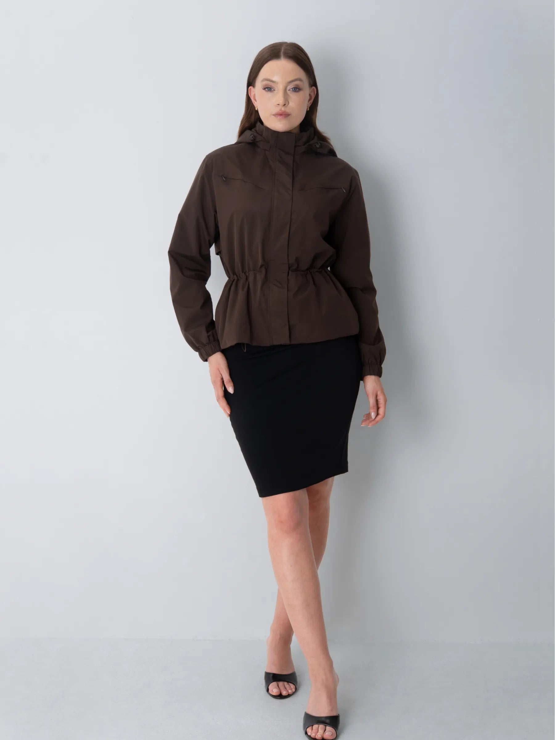 STM-TEX™ Short Drawstring Waist Rain Jacket
