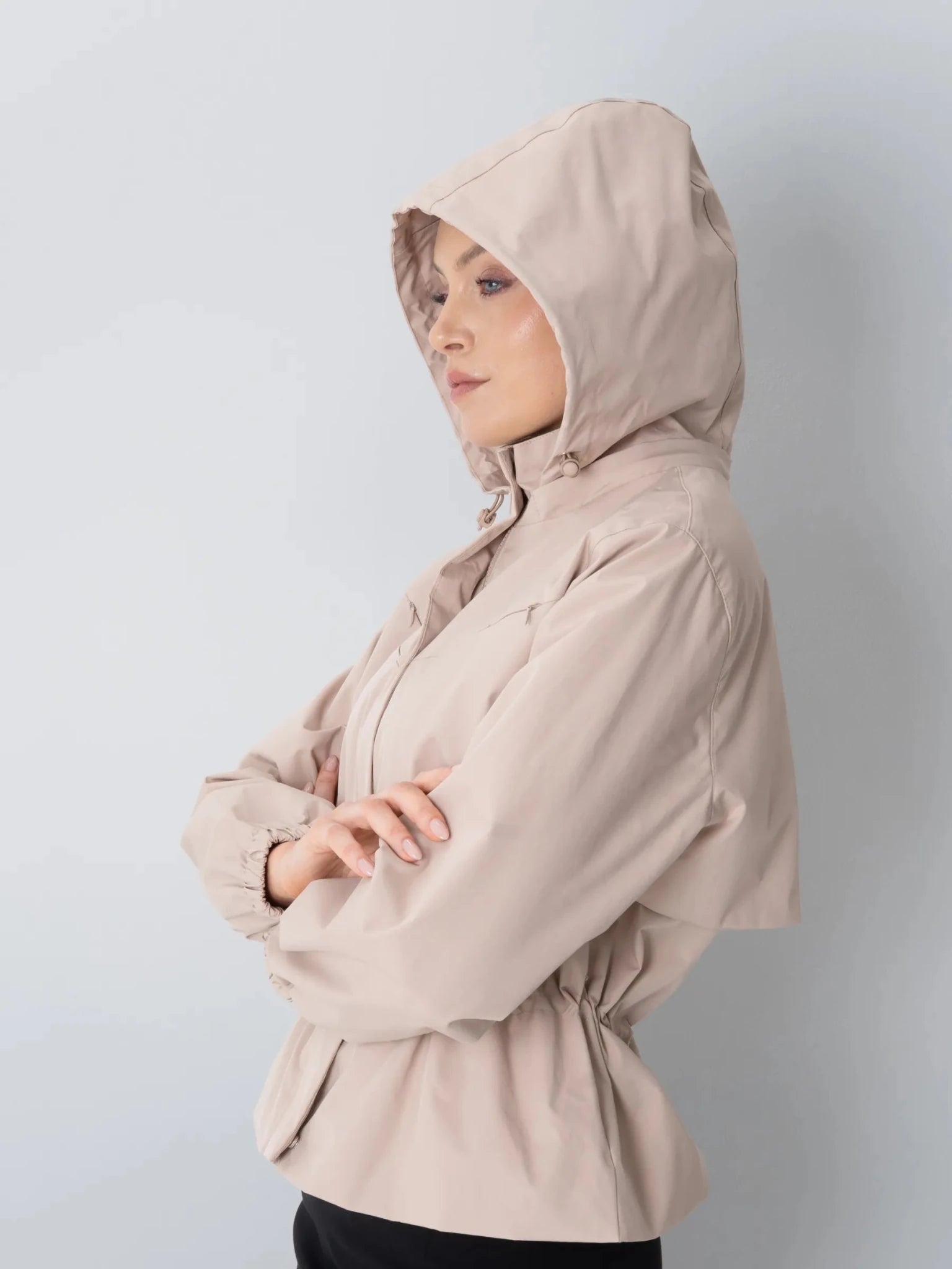 STM-TEX™ Short Drawstring Waist Rain Jacket - PUFFIT