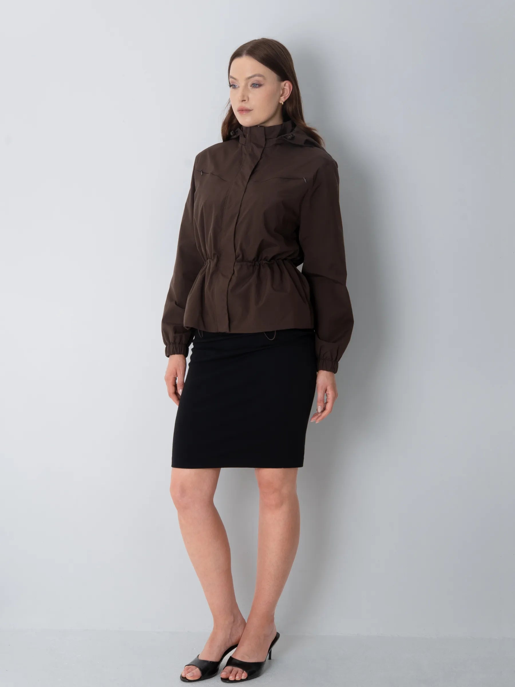 STM-TEX™ Short Drawstring Waist Rain Jacket