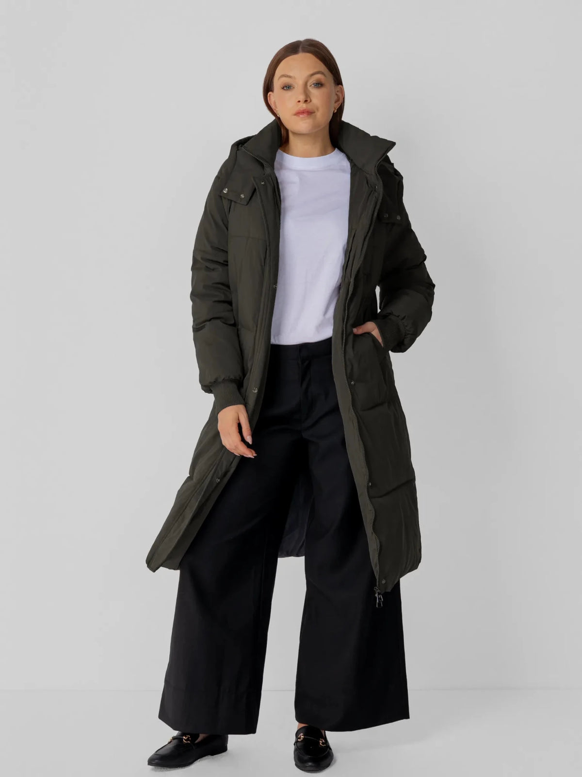 WarmCore™ Classic Long Hooded Puffer Jacket - PUFFITA08