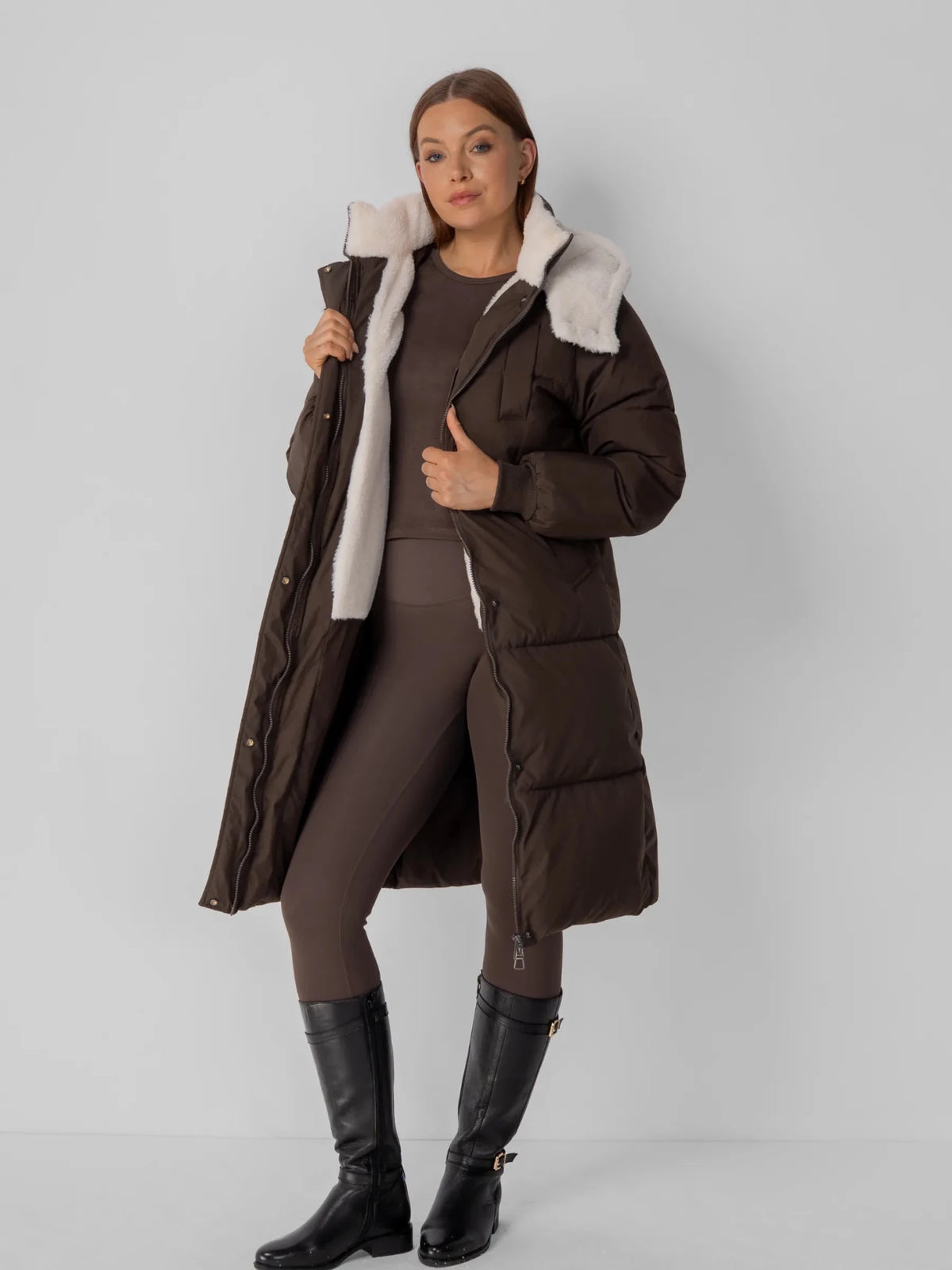 WarmCore™ Classic Long Hooded Puffer Jacket - PUFFITA08
