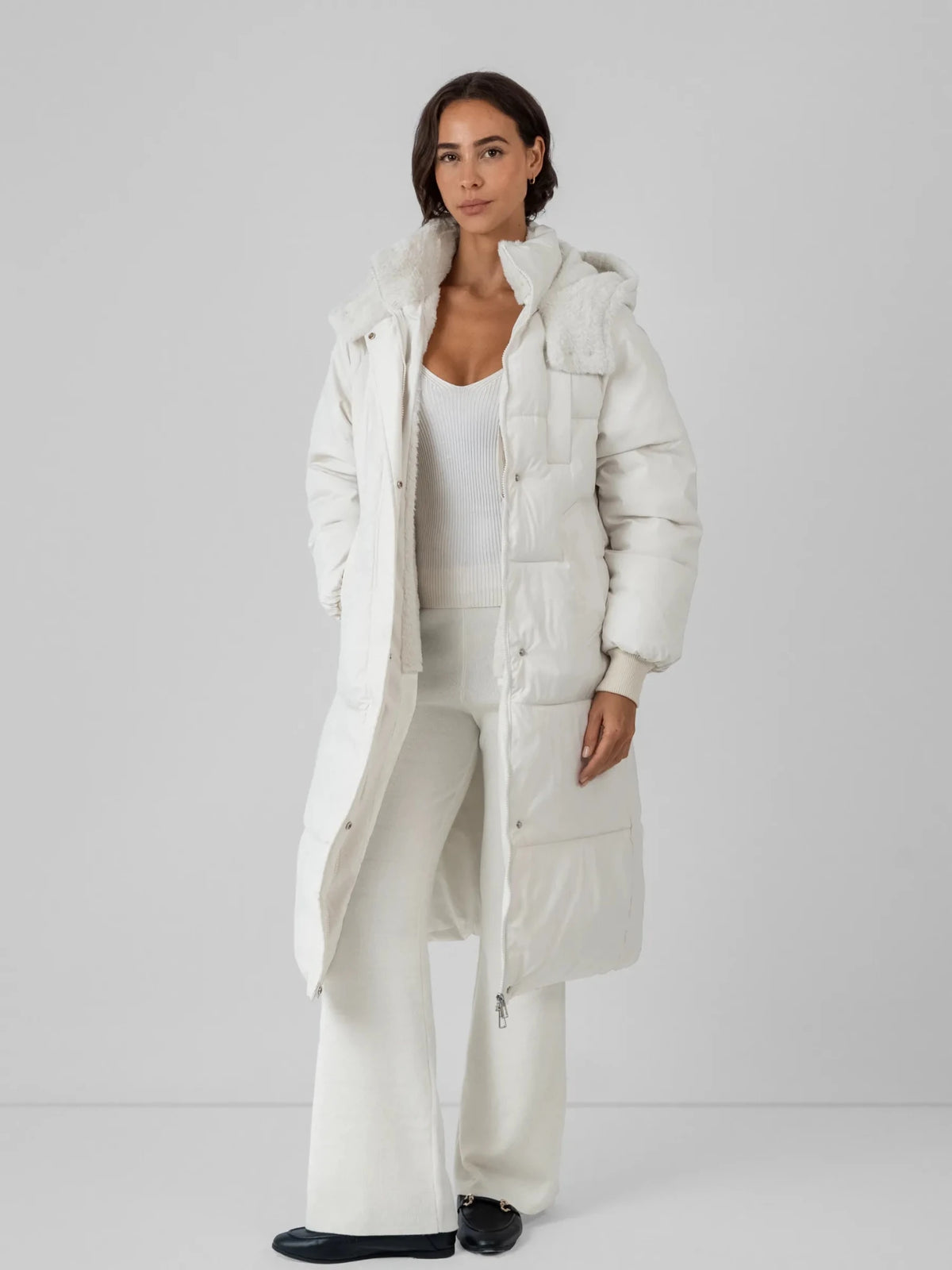 WarmCore™ Faux Fur Lined Classic Long Puffer