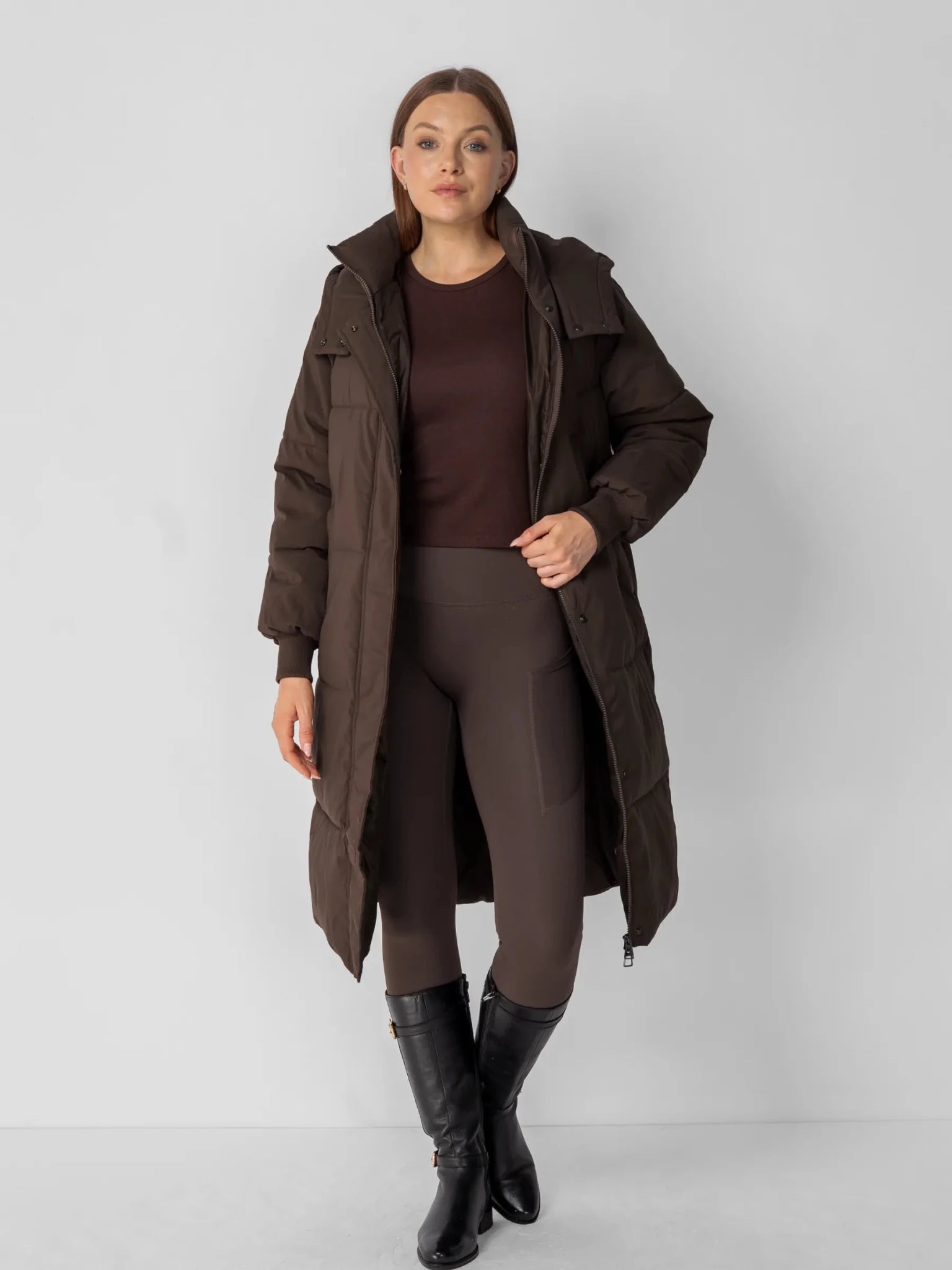 WarmCore™ Classic Long Hooded Puffer Jacket - PUFFITA08