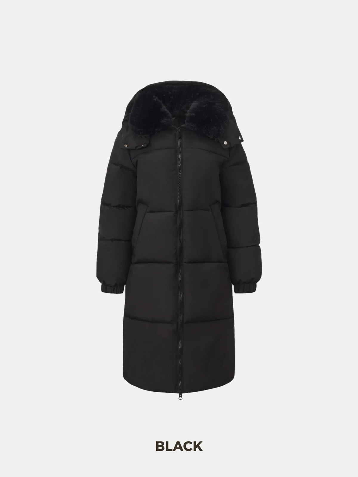 WarmCore™ Faux Fur Collar Long Puffer Jacket - PUFFIT