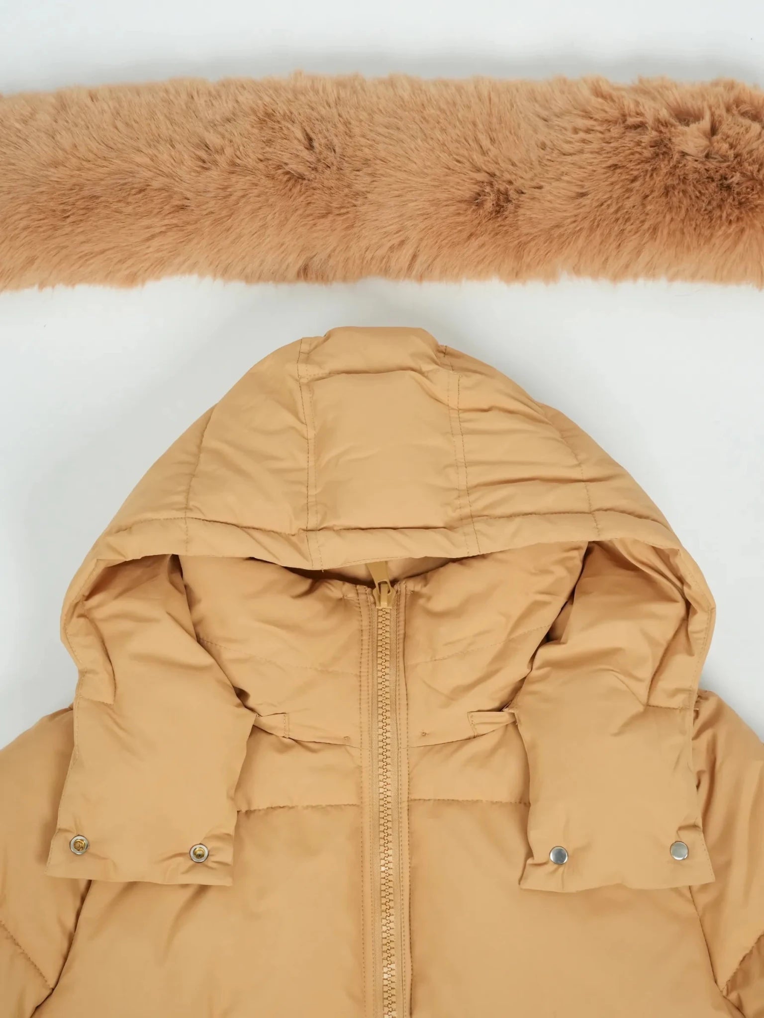 WarmCore™ Detachable Faux Fur Collar Hooded Puffer - PUFFIT
