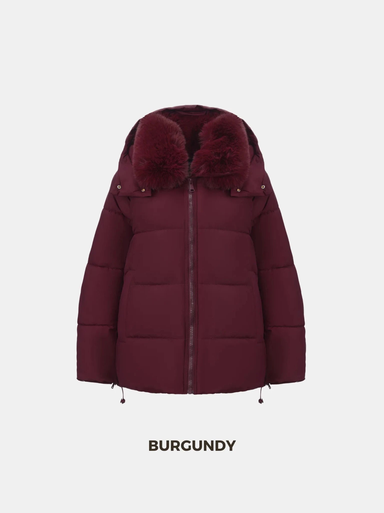 WarmCore™ Detachable Faux Fur Collar Hooded Puffer - PUFFIT