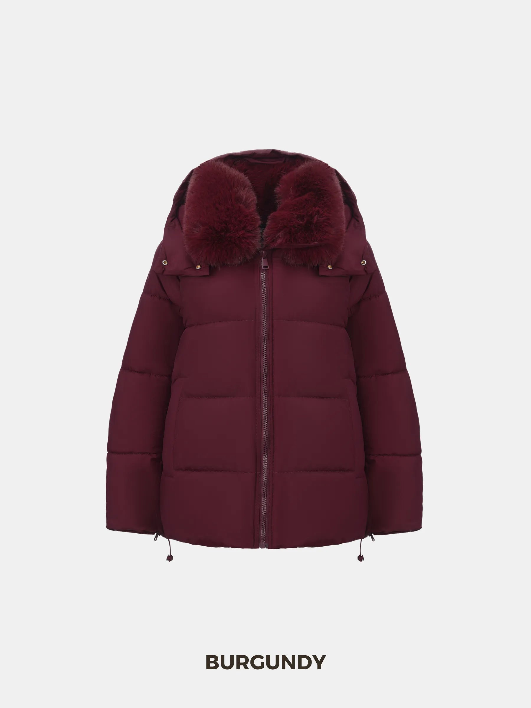 WarmCore™ Detachable Faux Fur Collar Hooded Puffer - PUFFIT