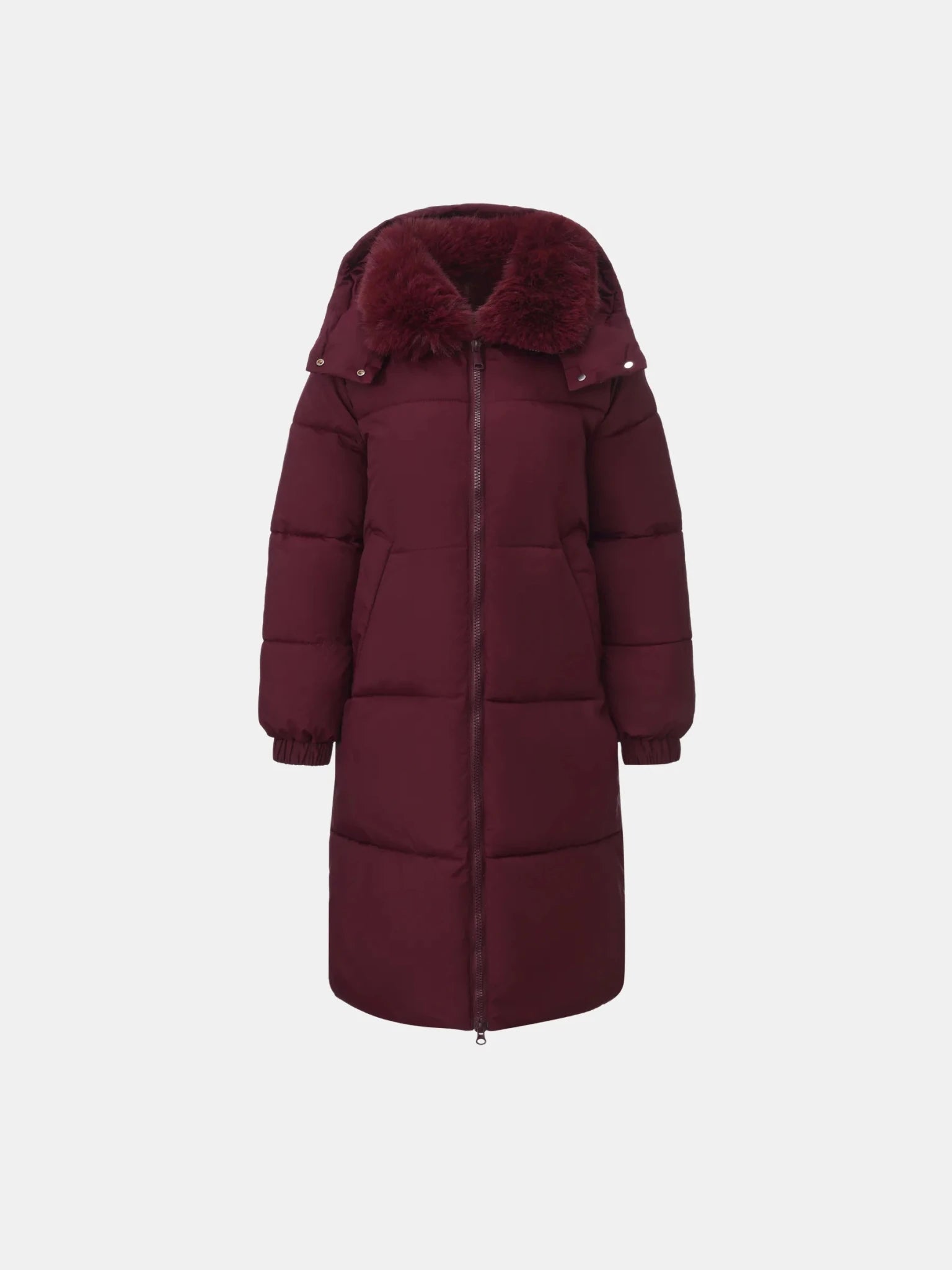 WarmCore™ Faux Fur Collar Long Puffer Jacket - PUFFIT