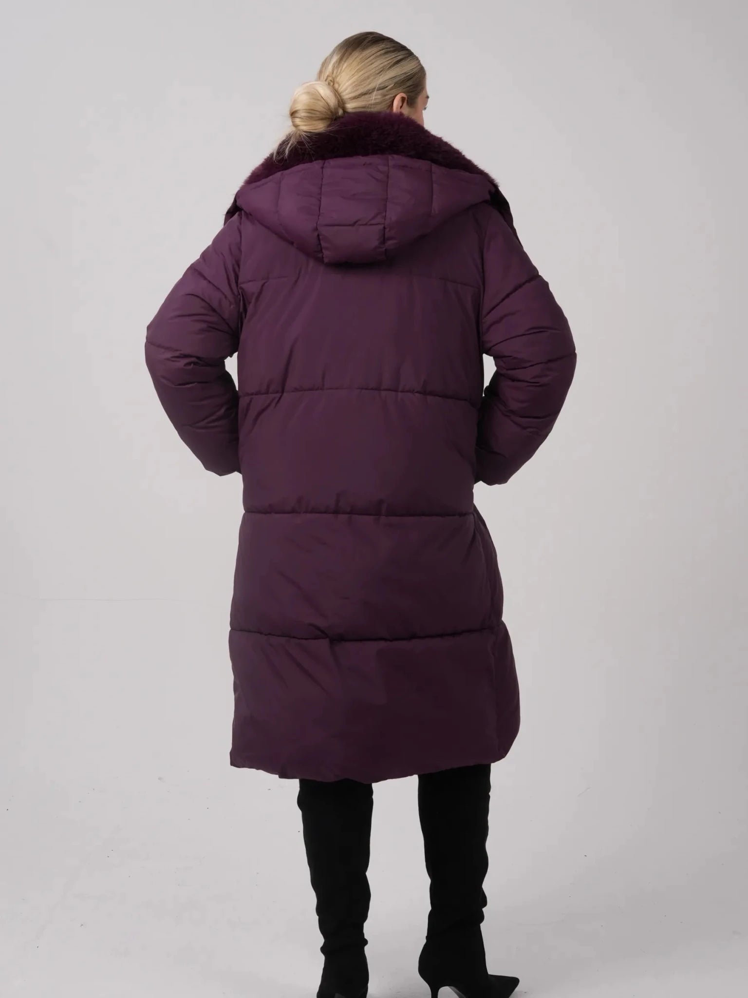 WarmCore™ Faux Fur Collar Long Puffer Jacket - PUFFIT