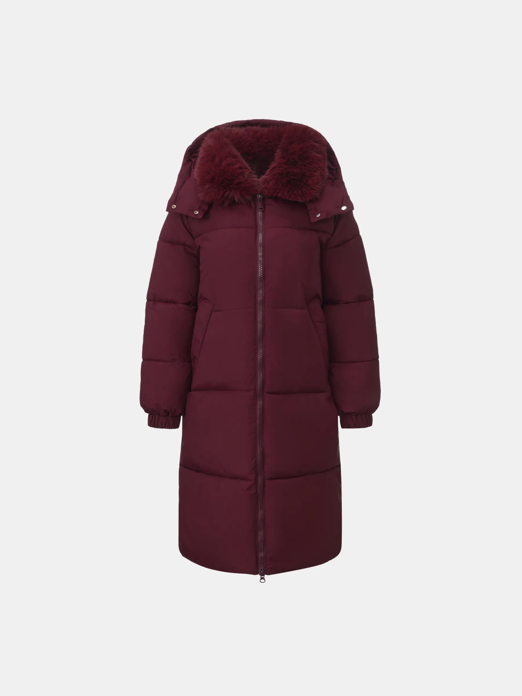 WarmCore™ Faux Fur Collar Long Puffer Jacket - PUFFIT