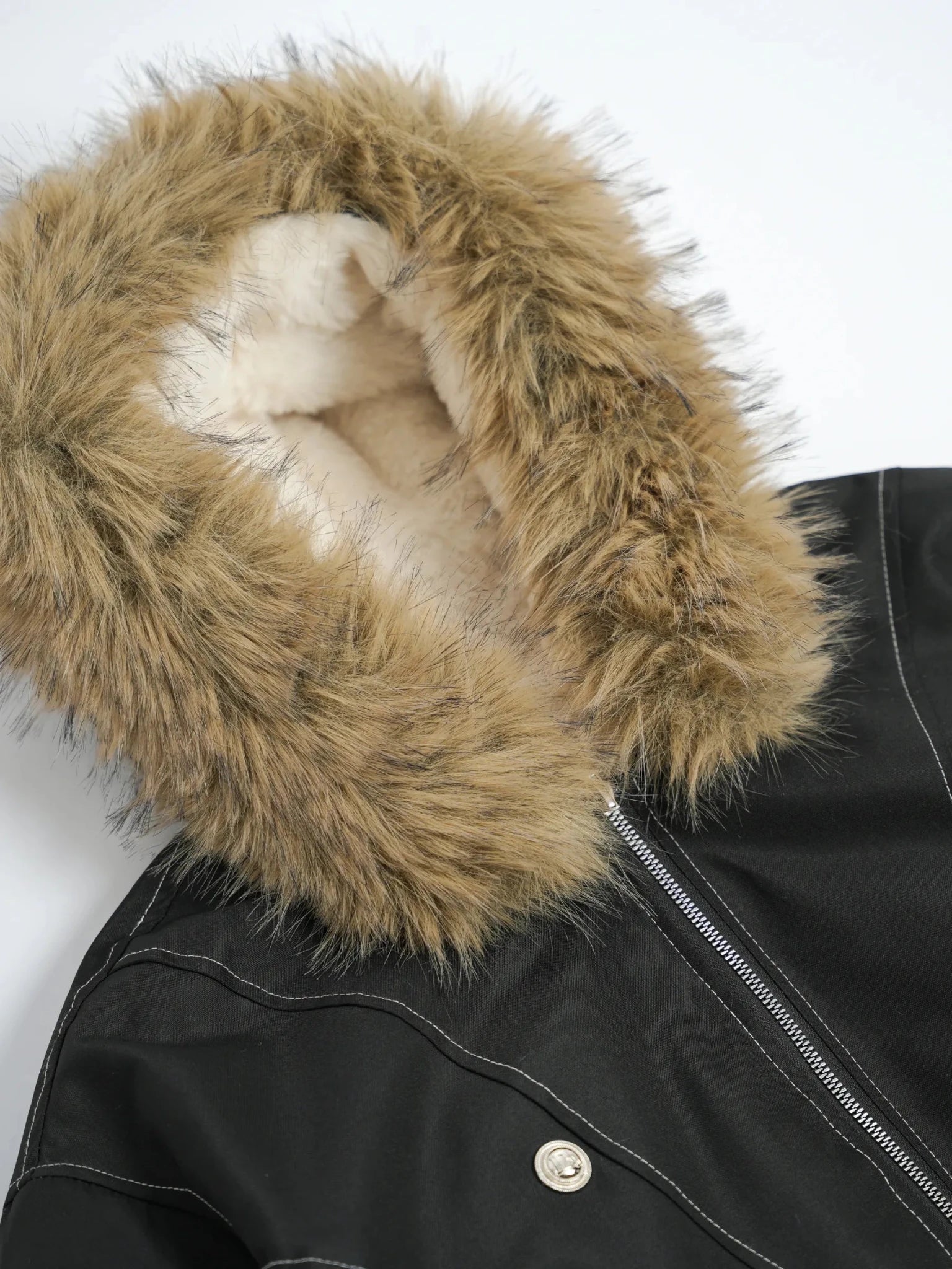 WarmCore™ Faux Fur Lined And Trim Bomber Jacket - PUFFIT