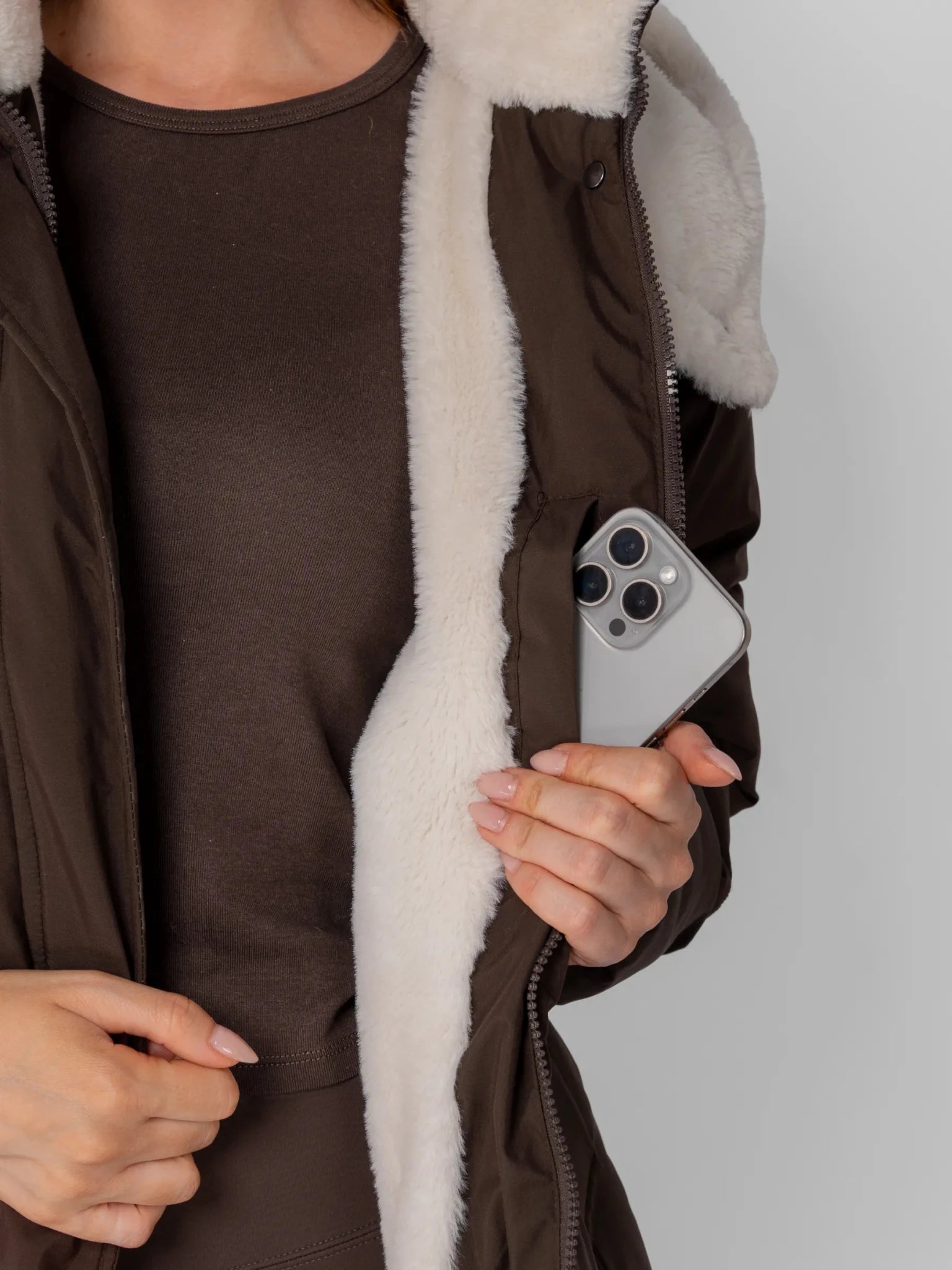 WarmCore™ Faux Fur Lined Classic Long Puffer - PUFFITA08