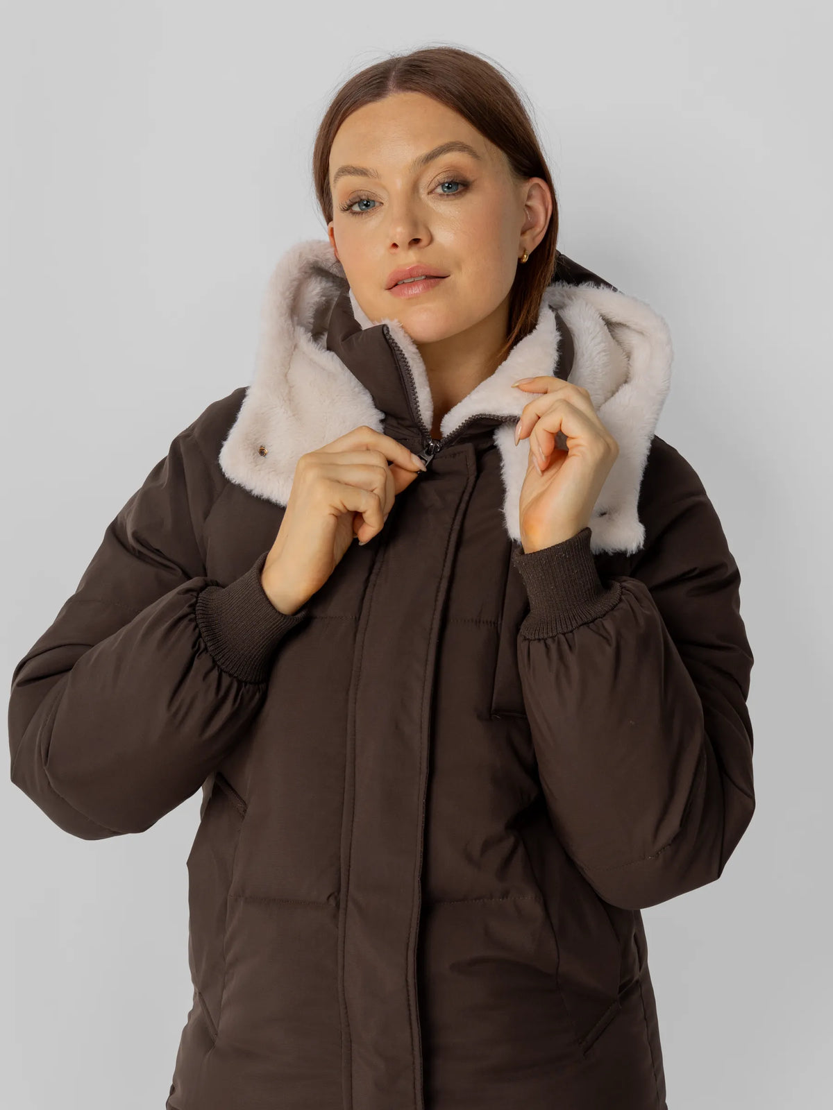 WarmCore™ Faux Fur Lined Classic Long Puffer - PUFFITA08