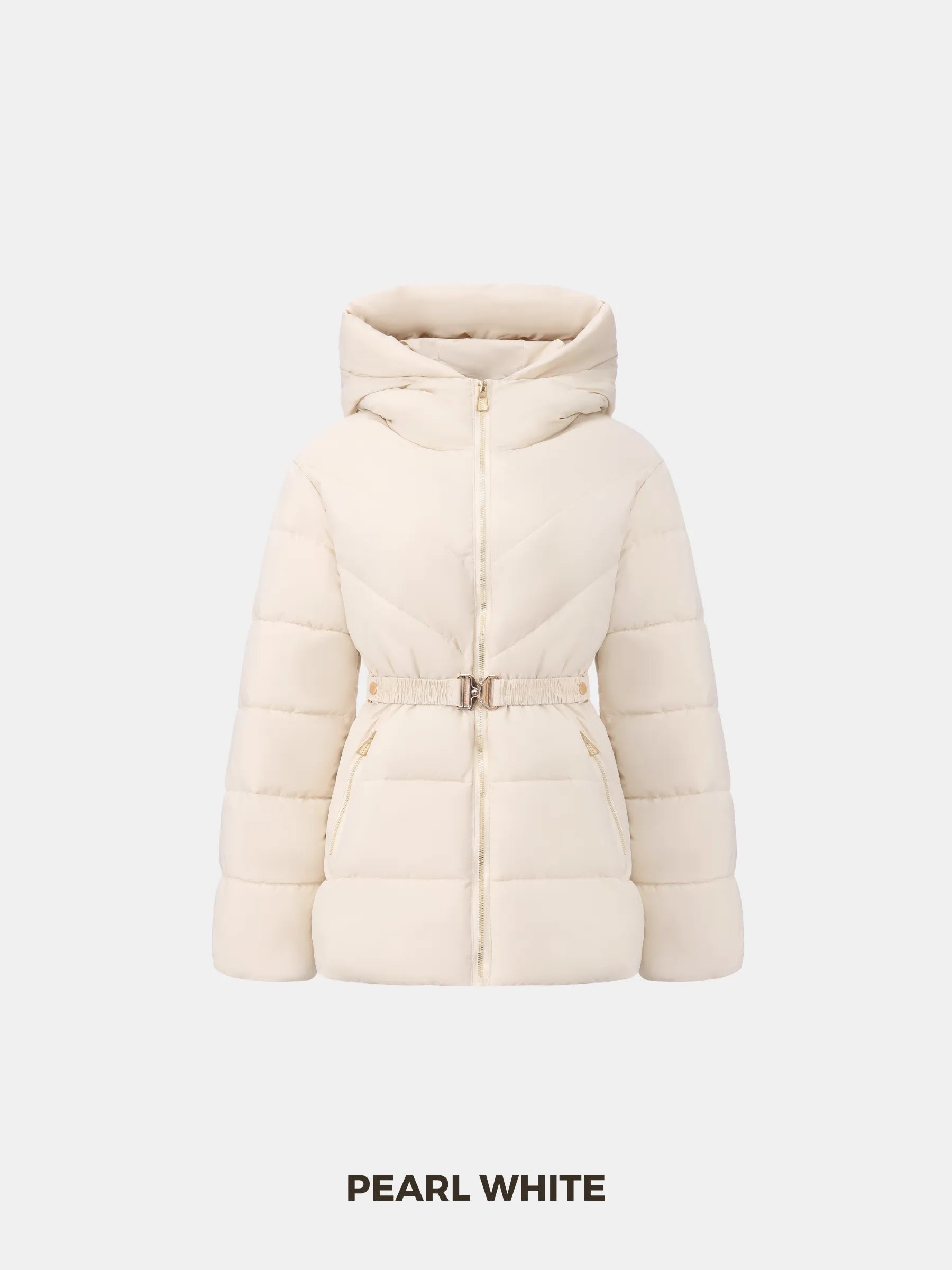 WarmCore™ Gold-tone Belted Puffer Jacket - PUFFIT