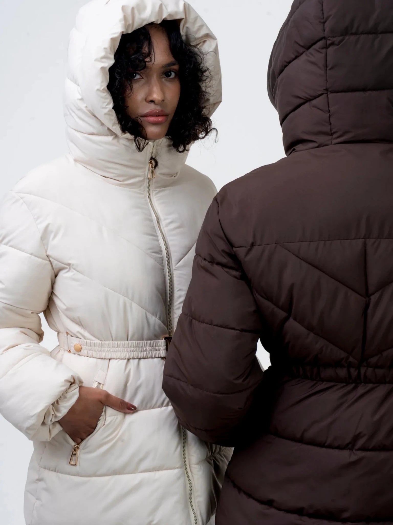 WarmCore™ Gold-tone Belted Puffer Jacket - PUFFIT