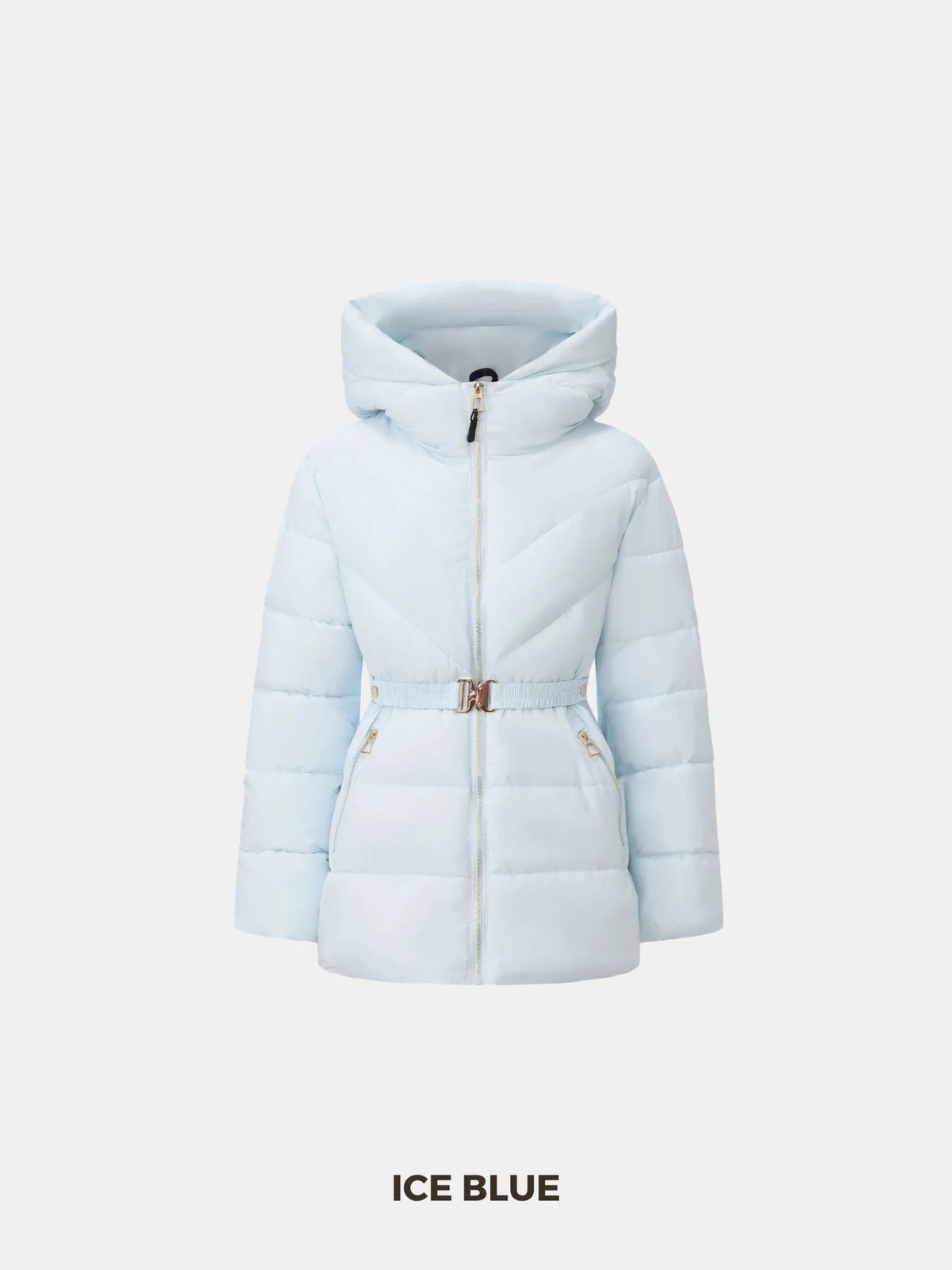 WarmCore™ Gold-tone Belted Puffer Jacket - PUFFIT