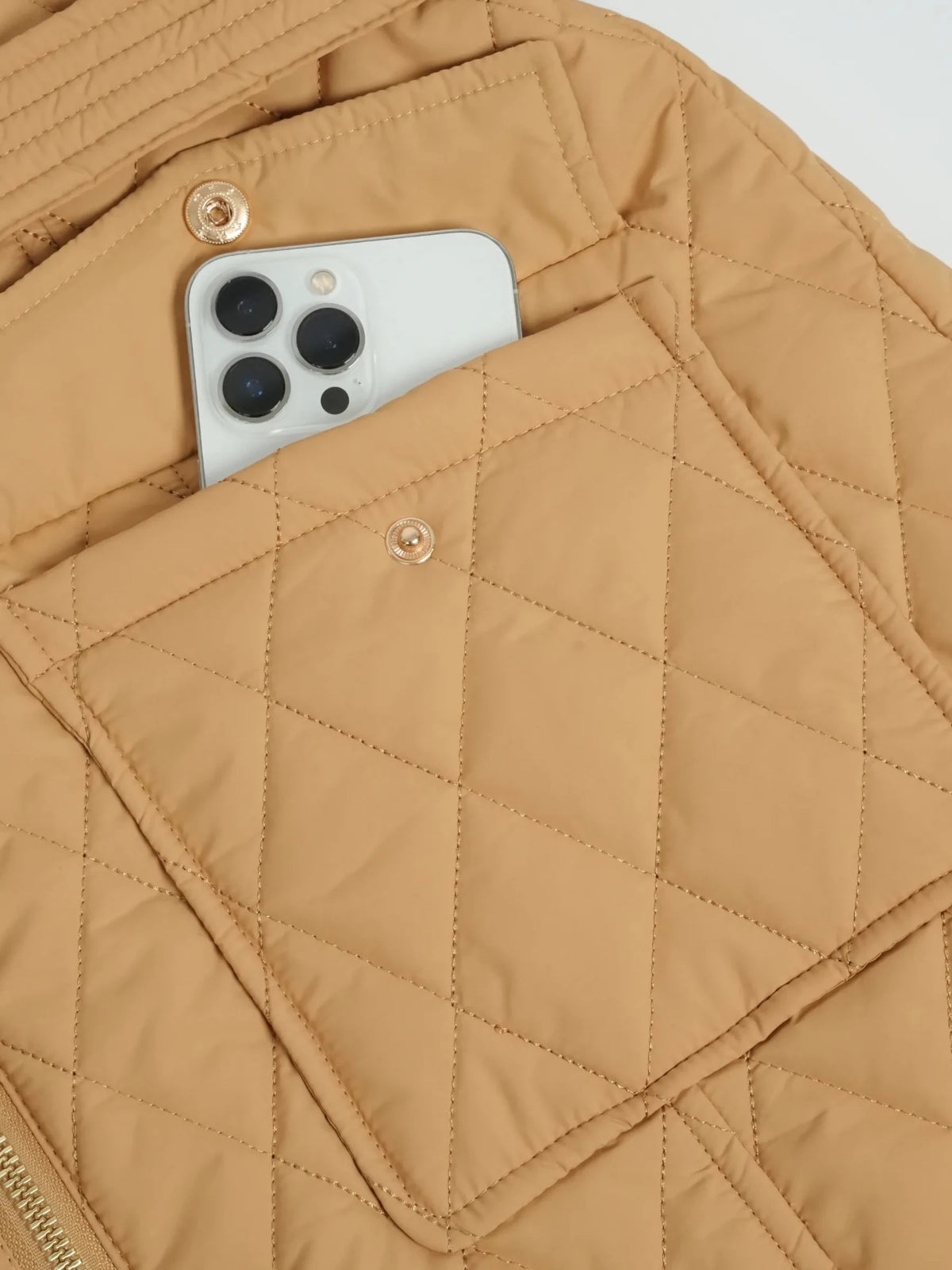 WarmCore™ Long Dimond Quilted Belted Puffer - PUFFIT