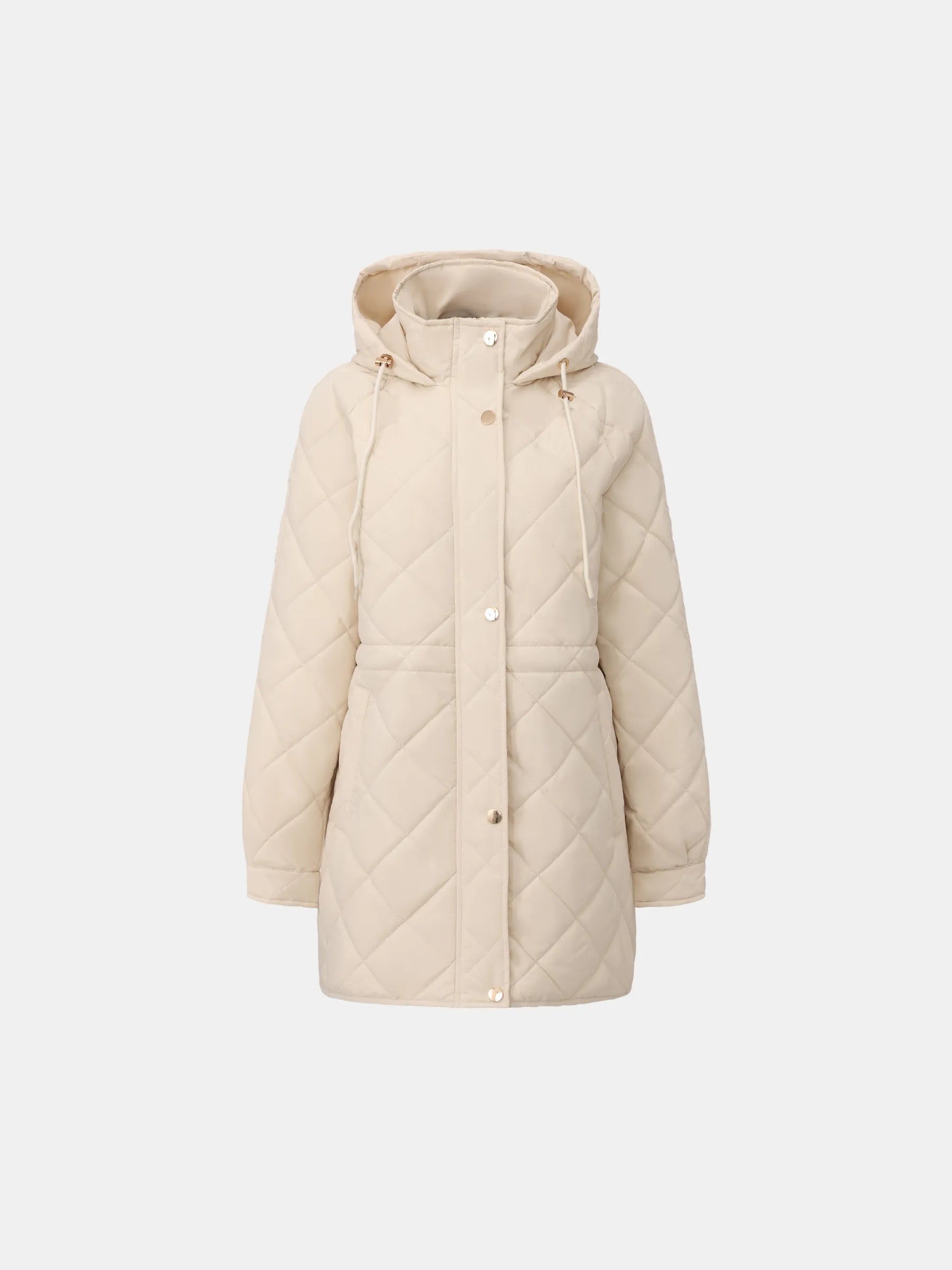 WarmCore™ Mid Length Diamond Quilted Puffer