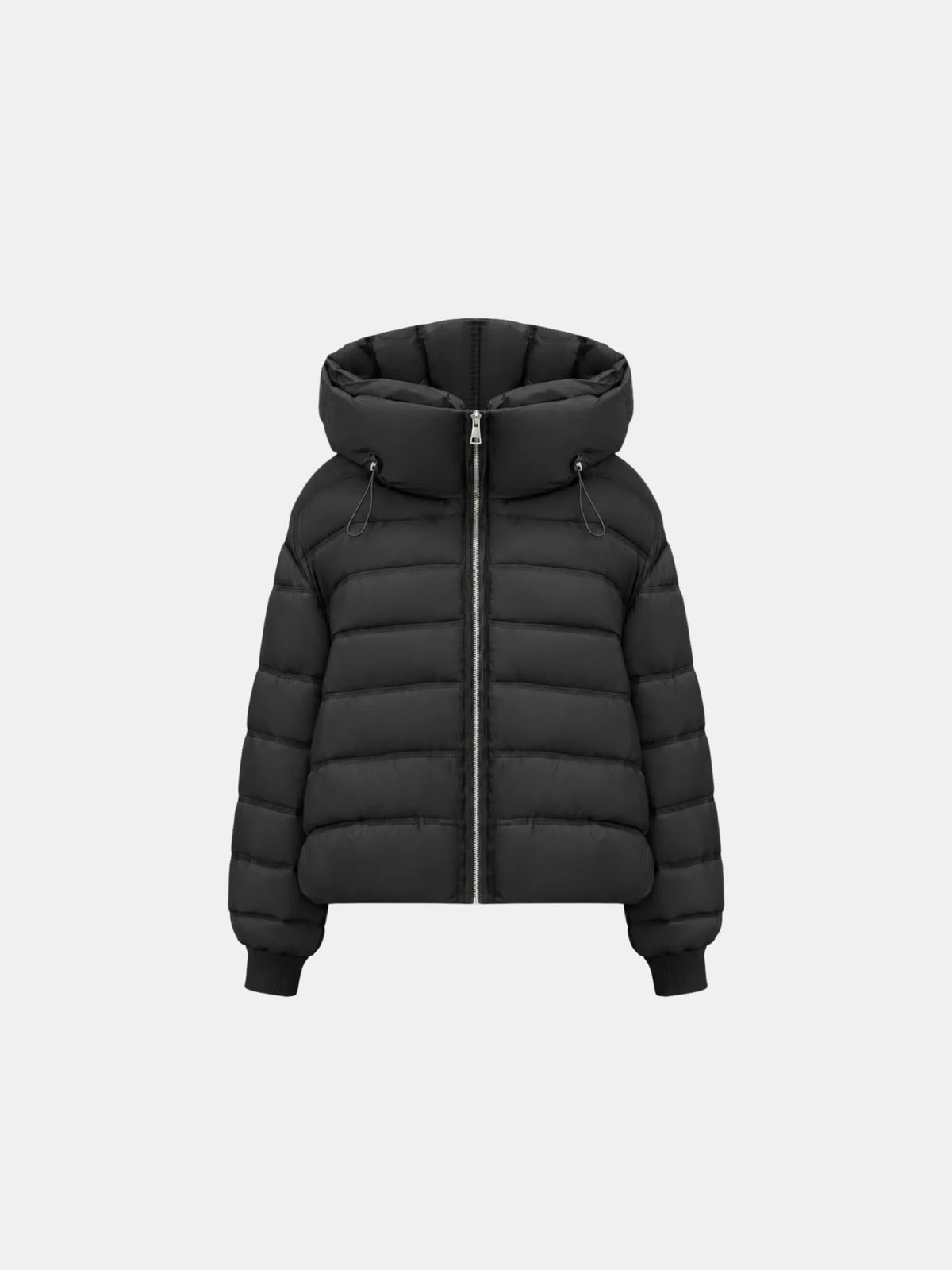 WarmCore™ kort, oversized pufferjakke med hætte