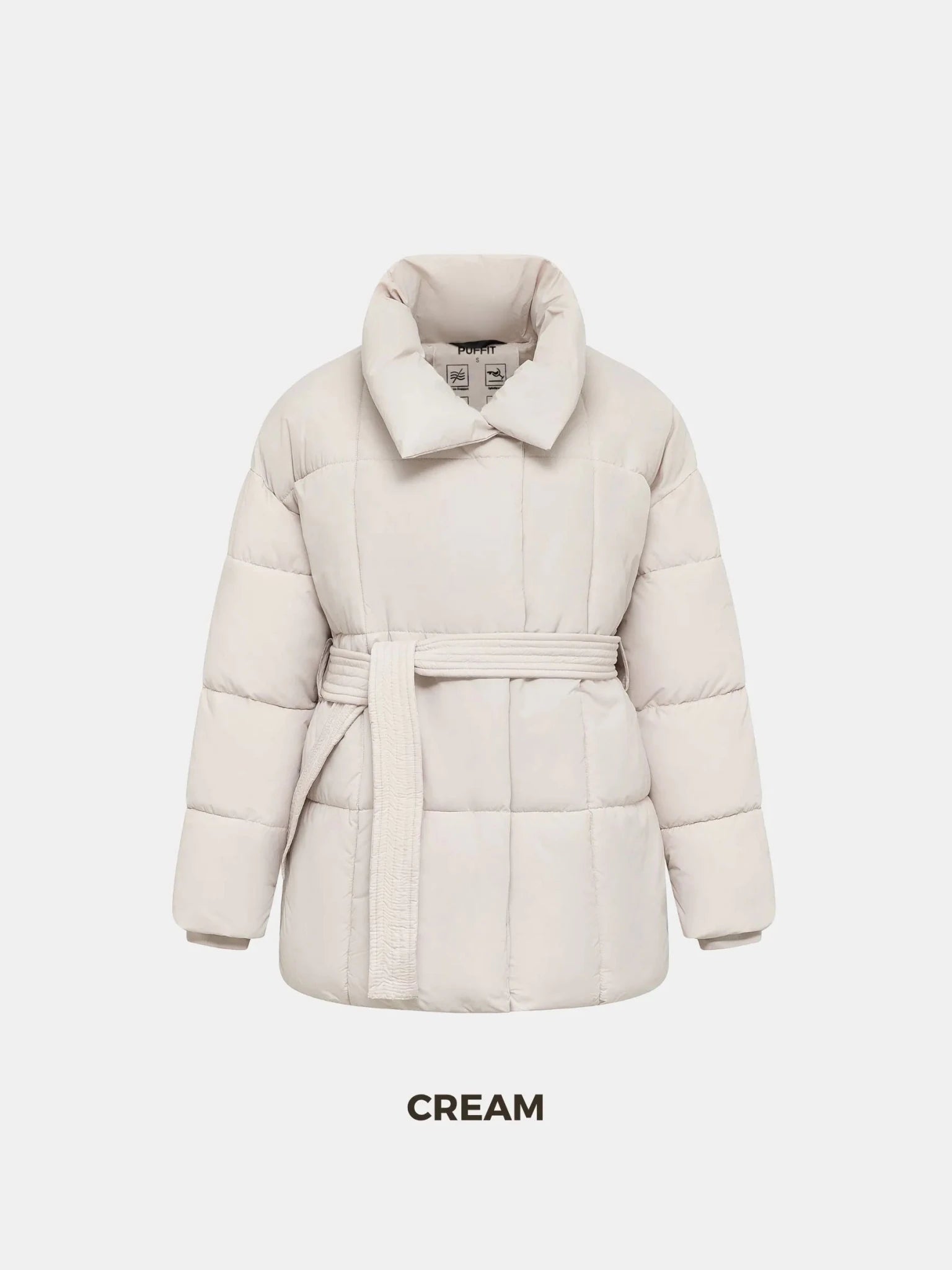 WarmCore™ Premium Mid Length Belted Puffer Jacket Women Casual Coat - PUFFIT