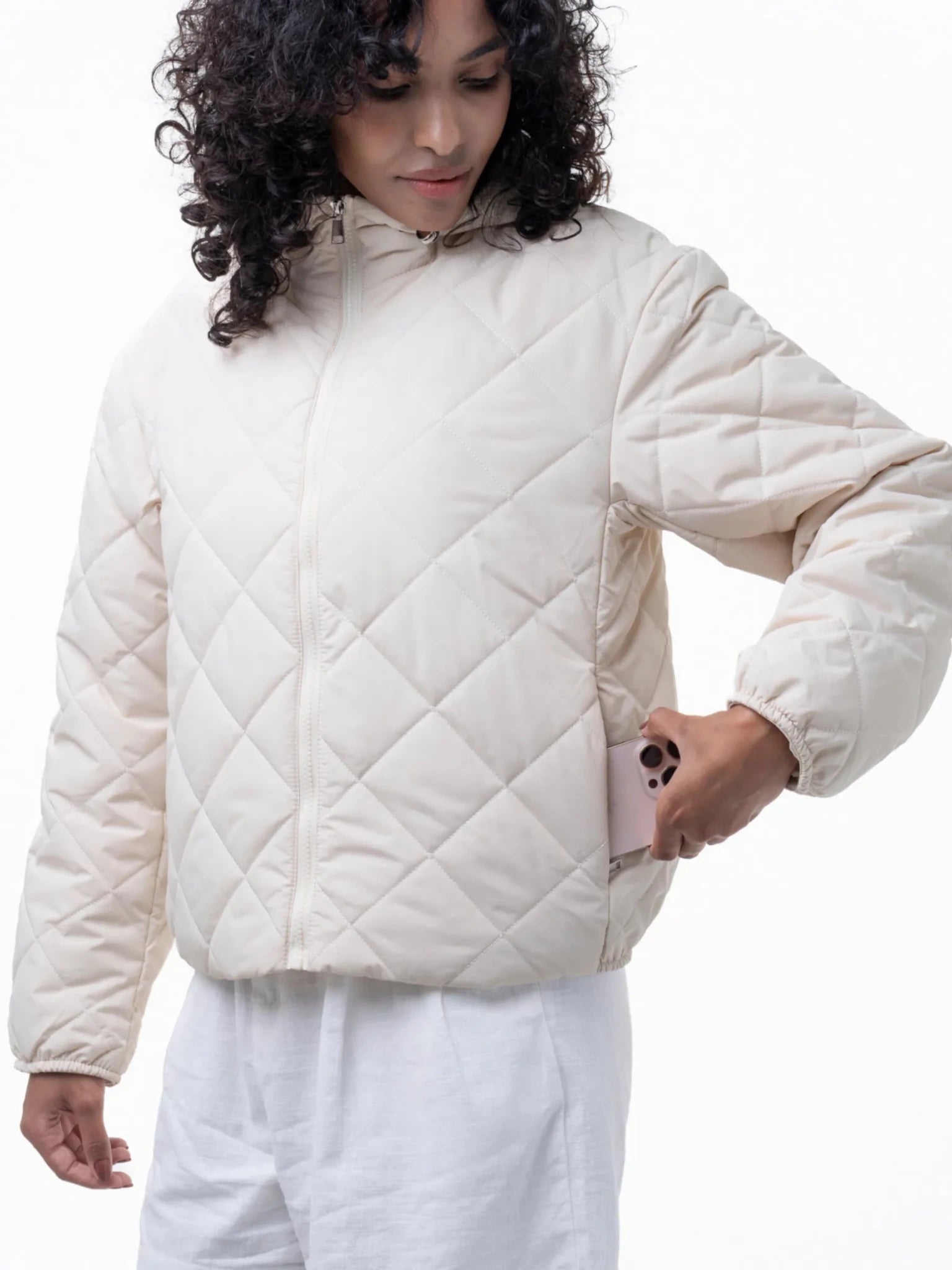 WarmCore™ Short Diamond Quilted Jacket - PUFFIT